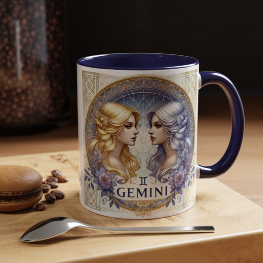 Gemini Astrology Coffee Mug, Horoscope Gift, Zodiac Drinkware, Astrology Lover Present, Personalized Gemini Mug
