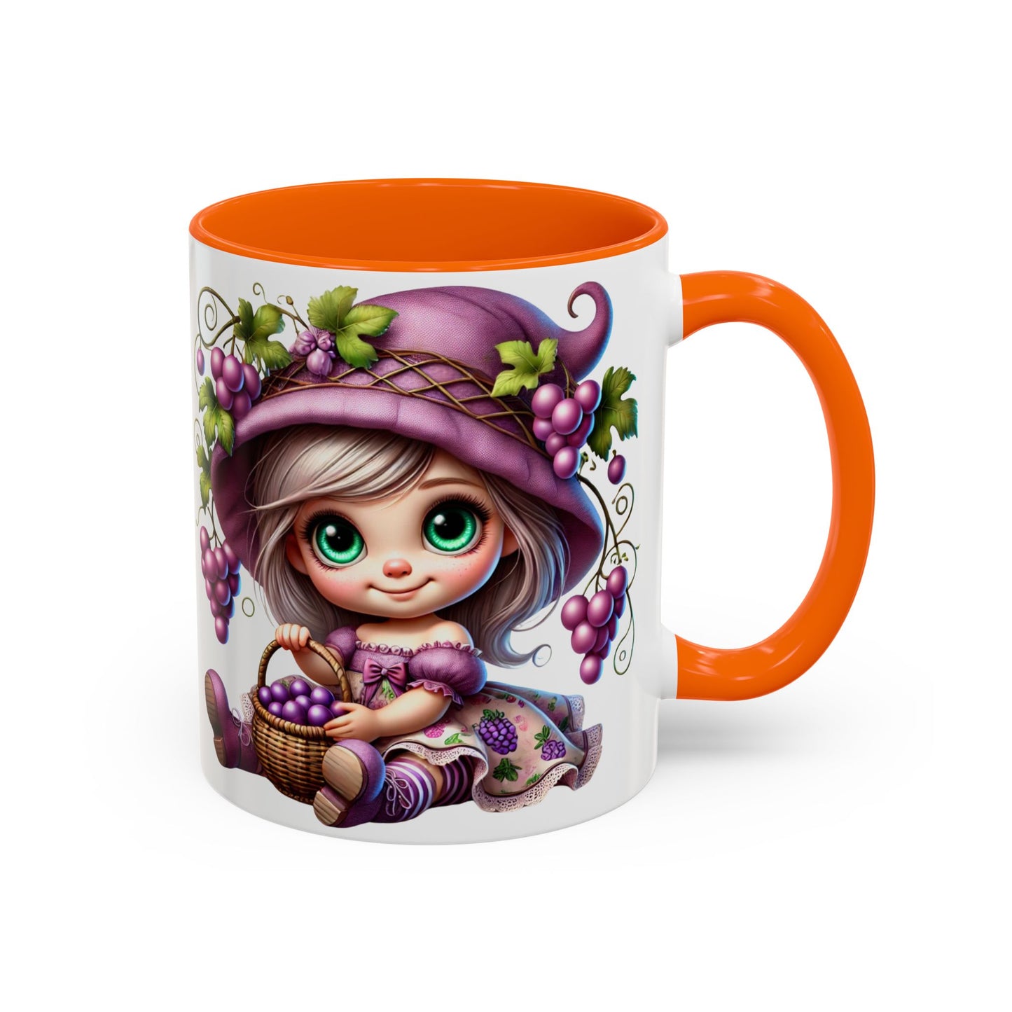 Whimsical Grape Girl Coffee Mug - Perfect for Wine Lovers and Gift Giving