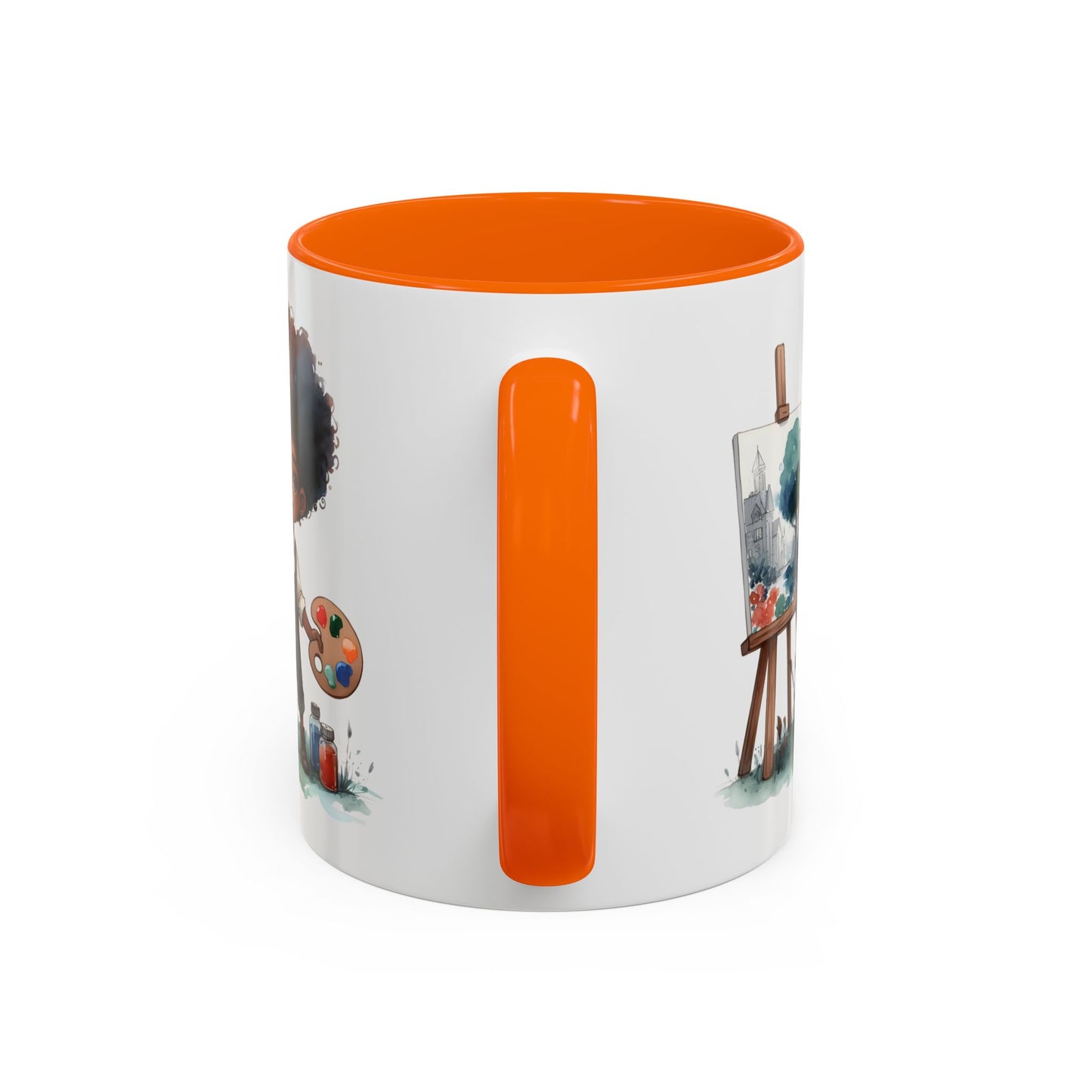 Creative Kid's Coffee Mug | Art Lover Gift | Black & White Accent Mug | Unique Art Design | Children's Art Decor | Fun Ceramic Cup