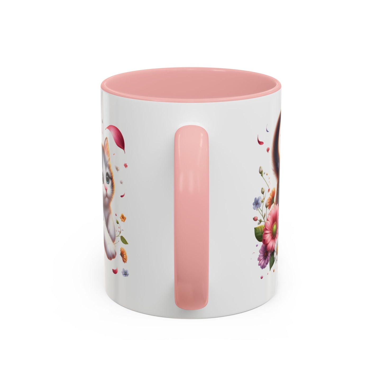 Whimsical Cat Coffee Mug | Cute Pet Lovers Gift | Floral Design | 11 & 15oz | Perfect for Birthdays, Anniversaries, Cat Enthusiasts