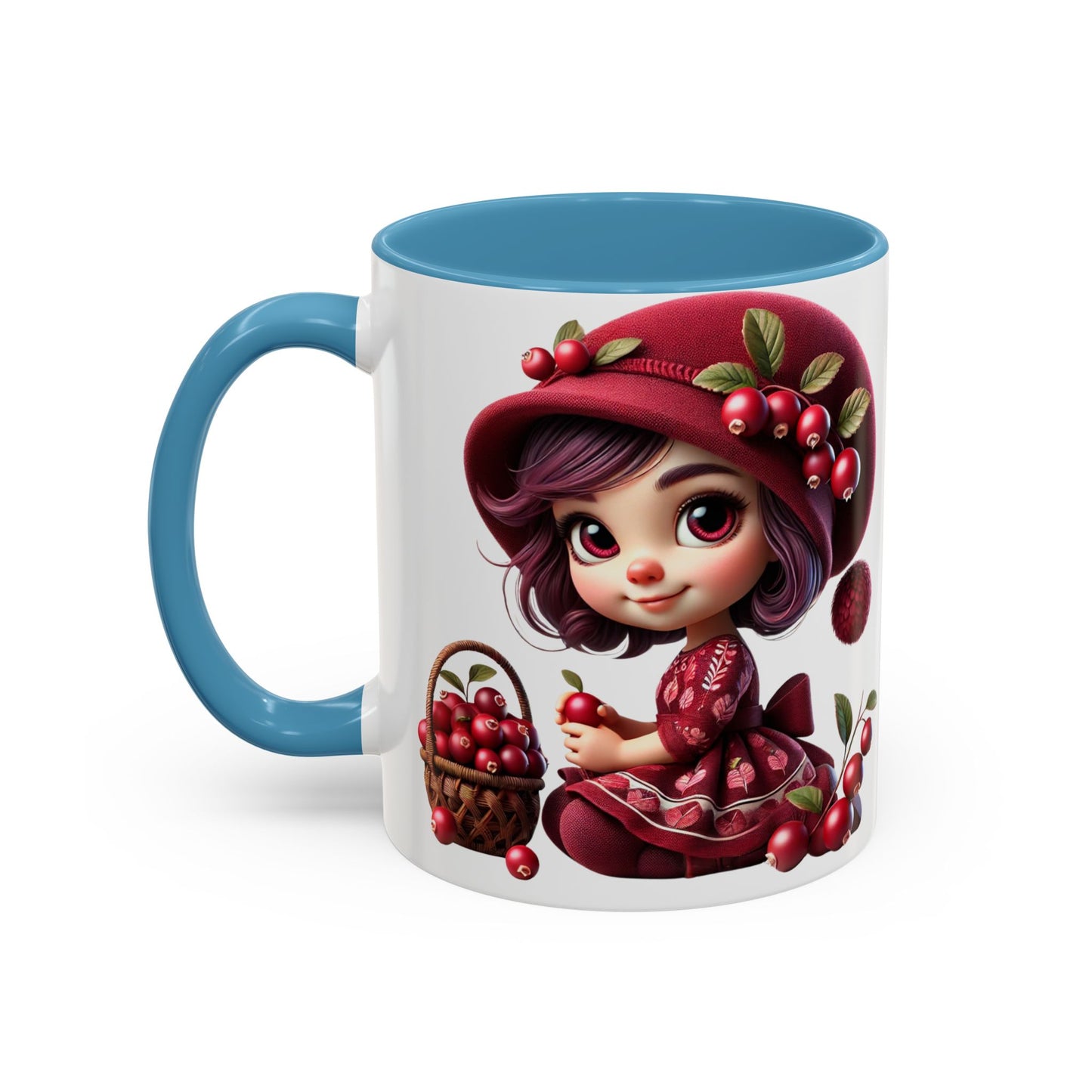 Charming Cherry Blossom Accent Coffee Mug | Cute Character Design | Perfect Gift for Tea Lovers & Special Occasions