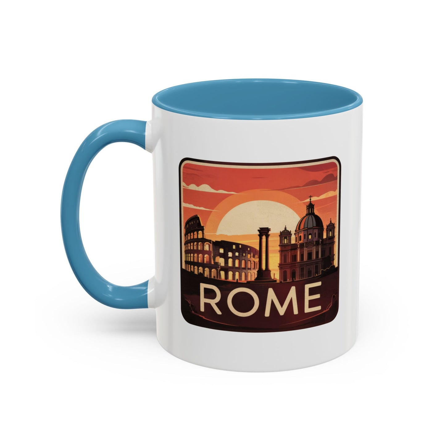 Rome Skyline Accent Coffee Mug, Travel Gift, Coffee Lovers, Home Decor, Unique Souvenir