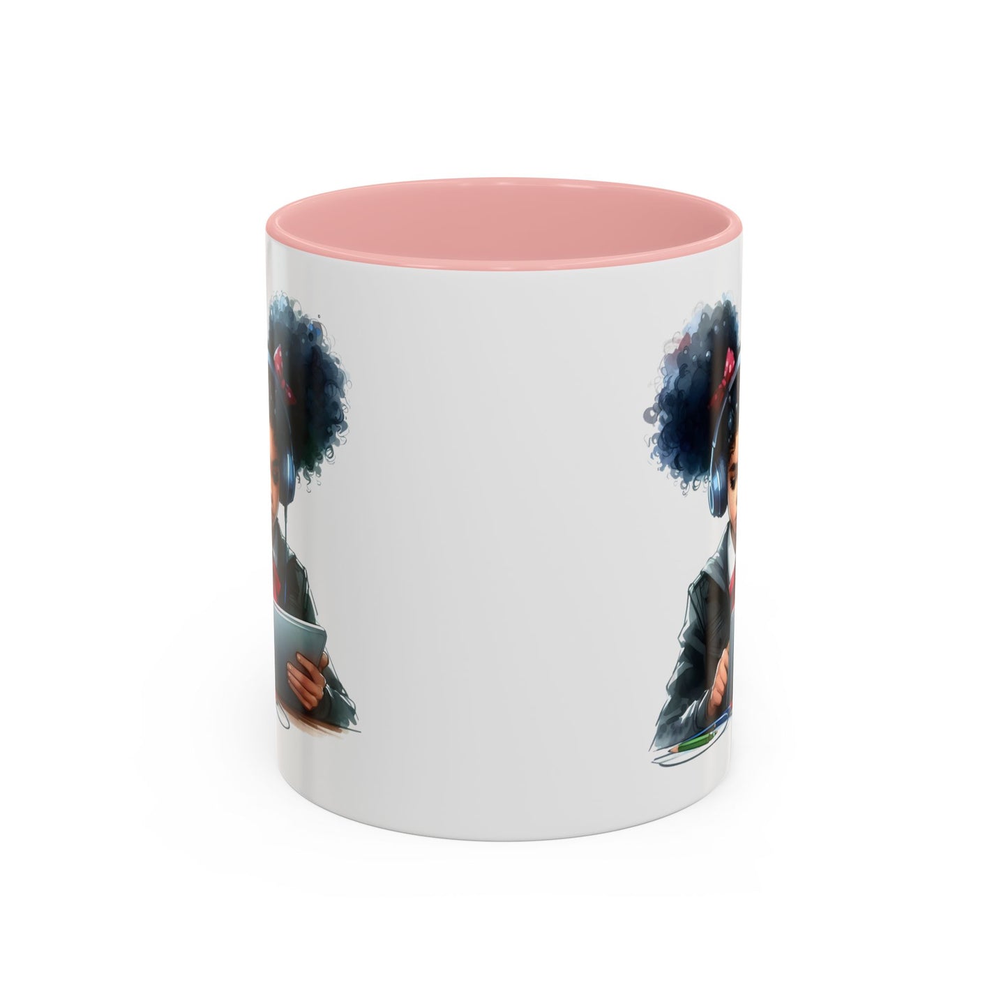 Chic Student Accent Coffee Mug | Ideal for Study Sessions, Gifts for Students, Home Office Decor, Birthday Surprise, Cozy Vibes