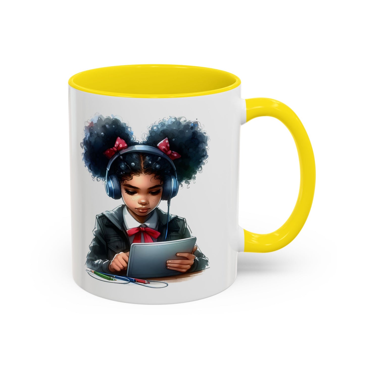 Chic Student Accent Coffee Mug | Ideal for Study Sessions, Gifts for Students, Home Office Decor, Birthday Surprise, Cozy Vibes