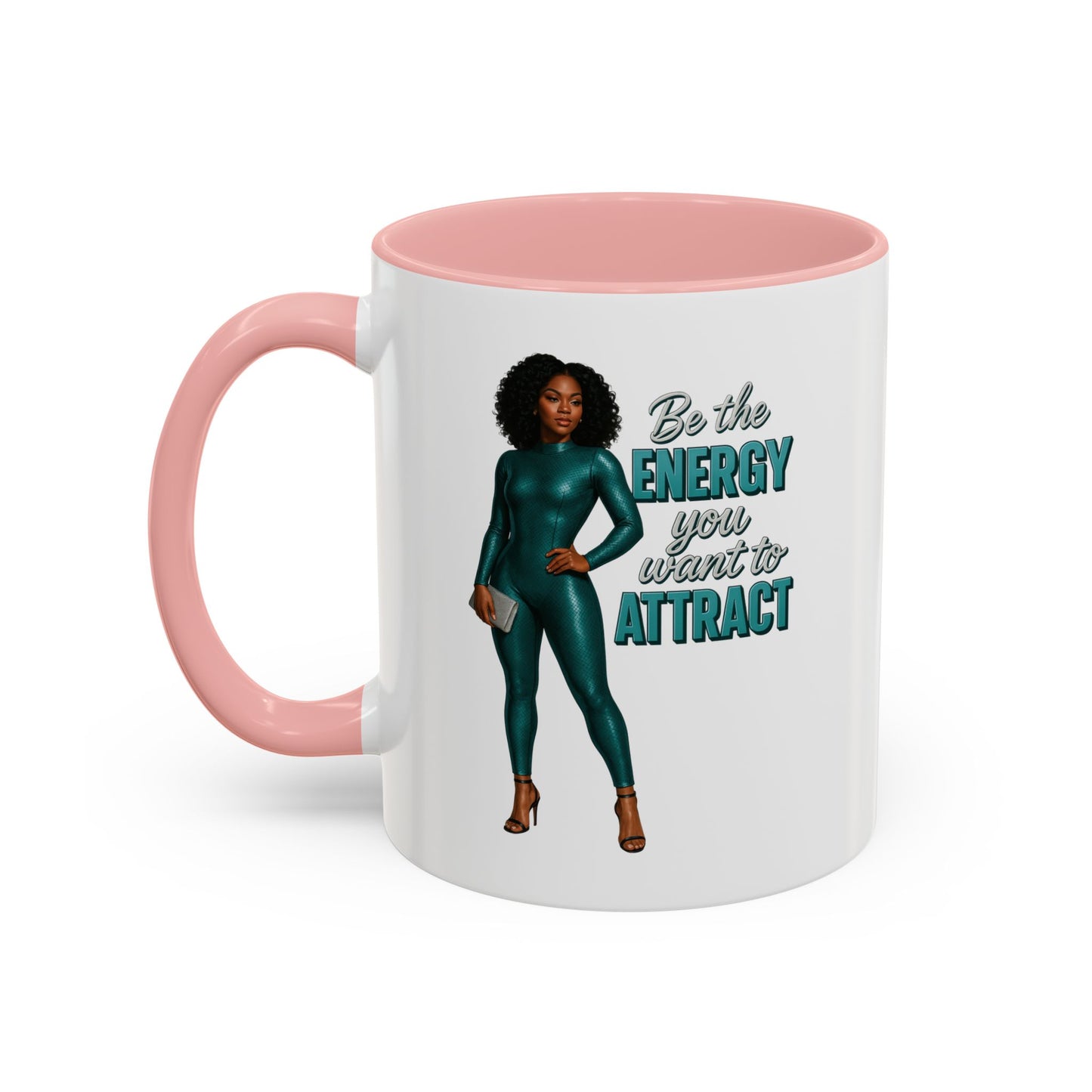 Empowering Accent Coffee Mug - Ideal Gift for Motivators, Inspirational Decor, Self-Care Mug, Energy Attraction Mug