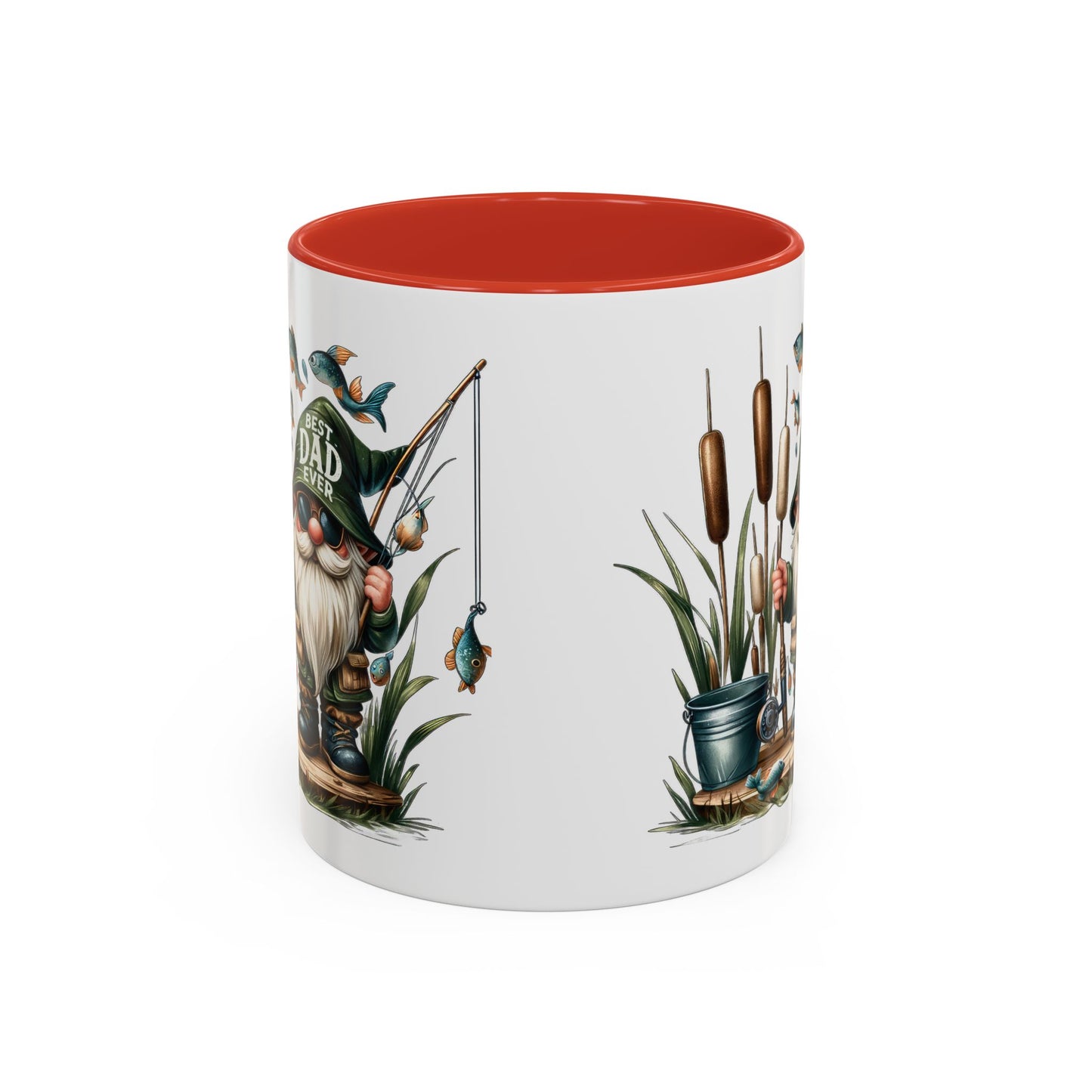 Fishing Gnome Coffee Mug, Best Dad Ever, Father's Day Gift, Dad's Mug, Gnome Decor, Outdoor Lover's Cup