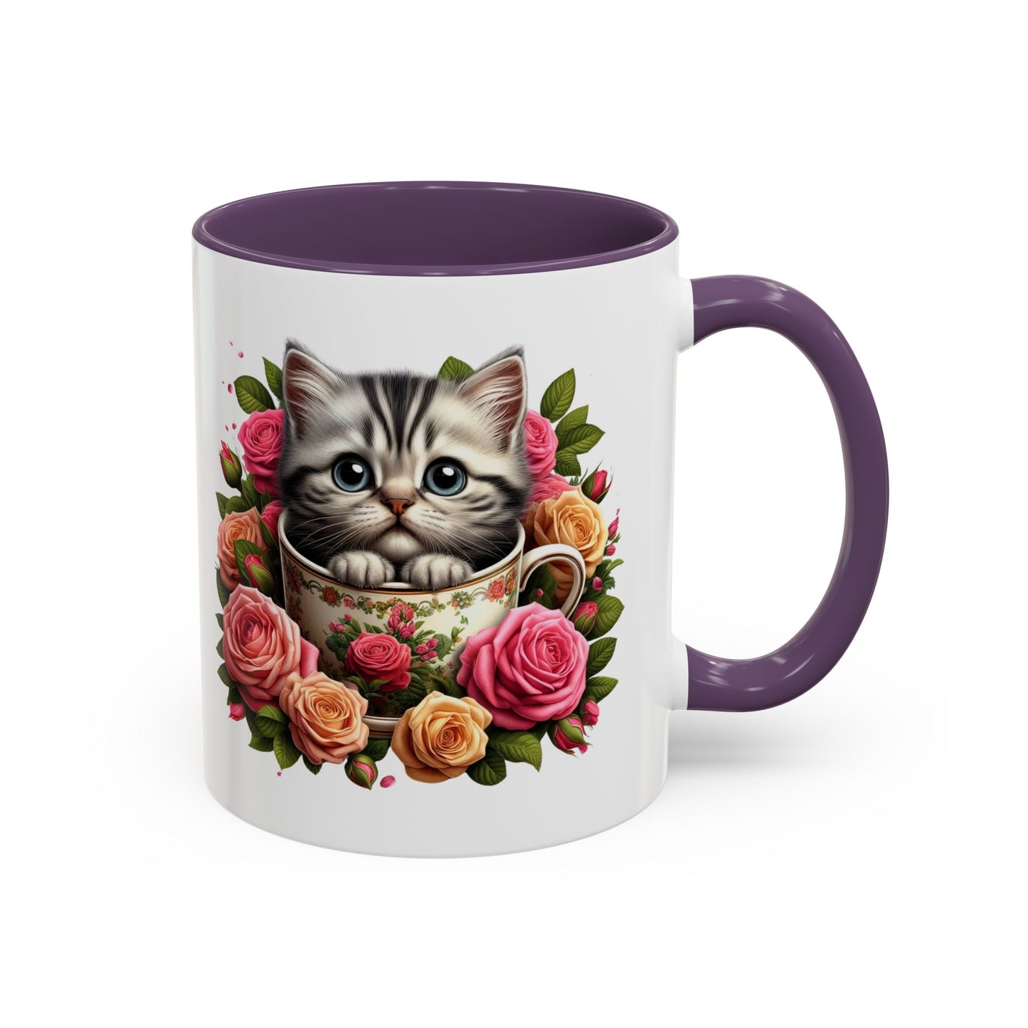 Whimsical Cat Coffee Mug with Floral Accents, Cute Cat Mug, Pet Lover Gift, Tea Cup, Perfect for Cat Lovers, Floral Coffee Cup, [...]