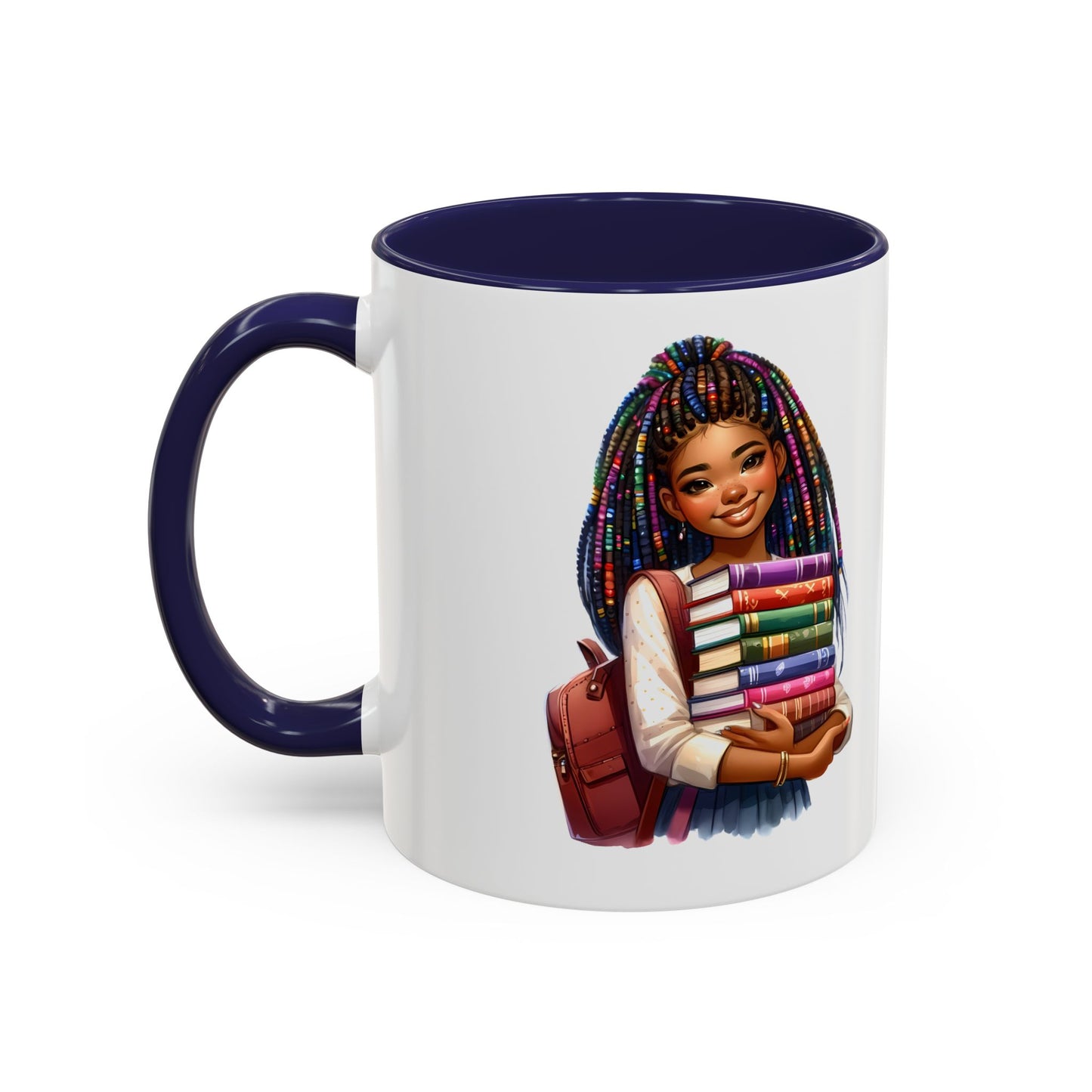 Empowering Accent Coffee Mug - Motivational Gift for Students, Back to School, Afrocentric Mug, Inspirational Drinkware, Colorful Coffee Cup