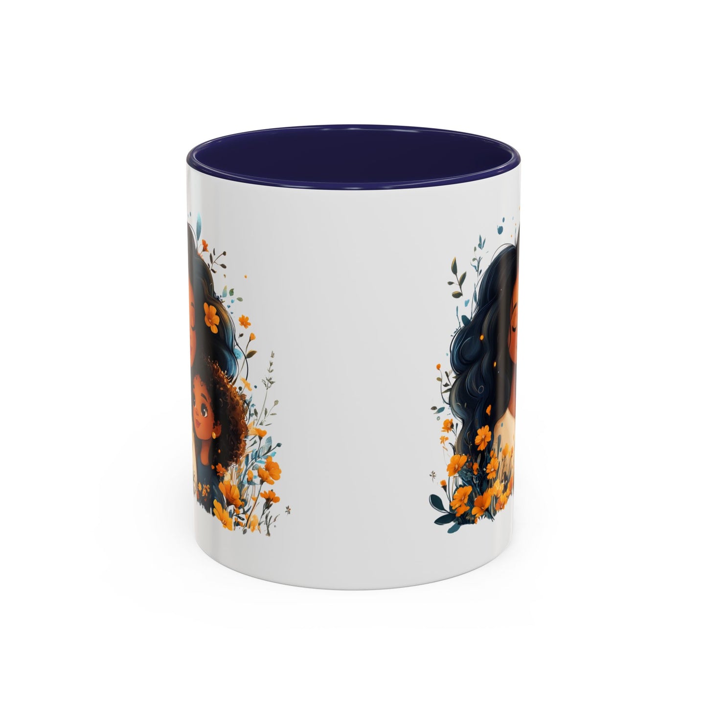 Floral Mom and Daughter Coffee Mug, Mother's Day Gift, Family Bonding, Tea Cup, Inspirational Mug, Cozy Drinkware