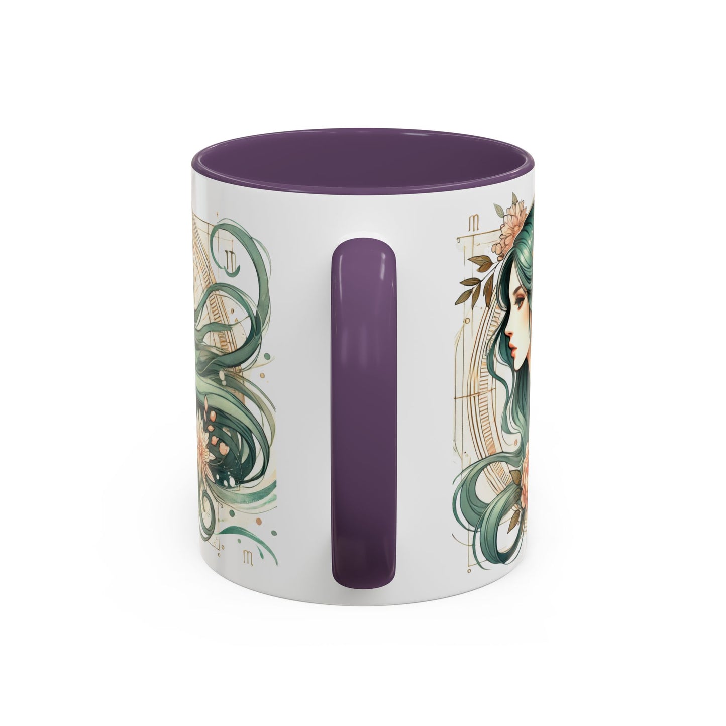 Elegant Floral Accent Coffee Mug - 11oz & 15oz