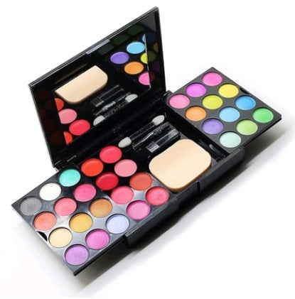Maquillage boîte 24 fard à paupières + 8 rouge à lèvres + 4 blush + 3 poudre 39 couleur maquillage disque combinaison plateau de maquillage JFA UNIjuntos Entreprise