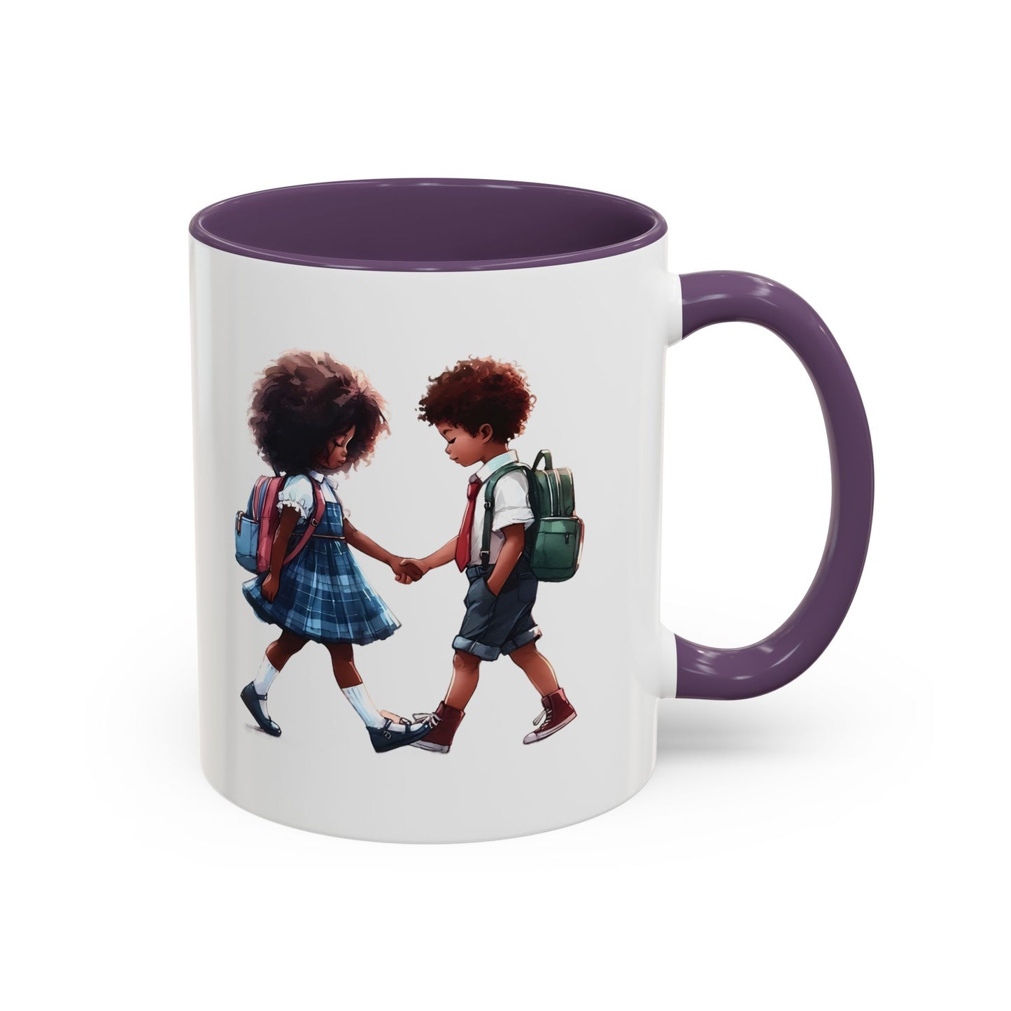 Heartwarming Kids Friendship Coffee Mug, Cute Kid Artwork Mug, Back to School Gift, Family Gift, Coffee Lover Gift