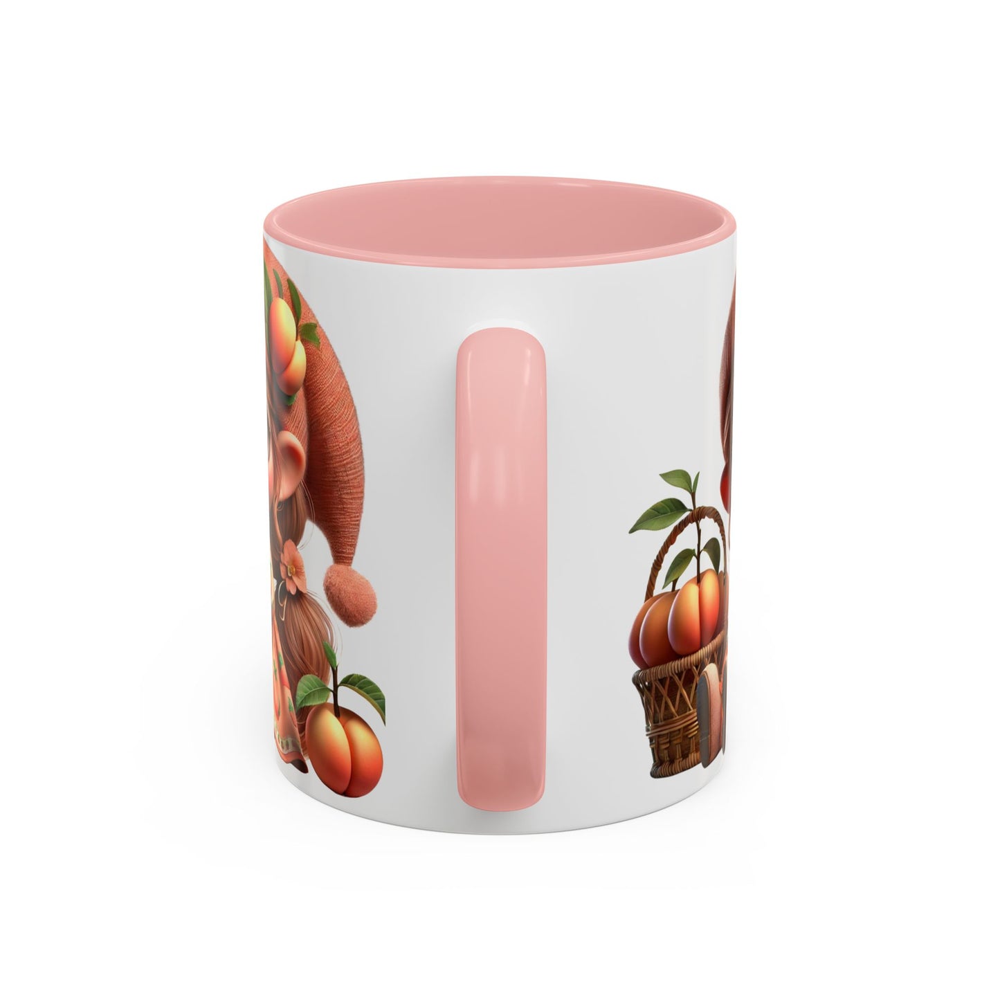 Cute Peach Character Accent Coffee Mug - Ideal for Cozy Mornings
