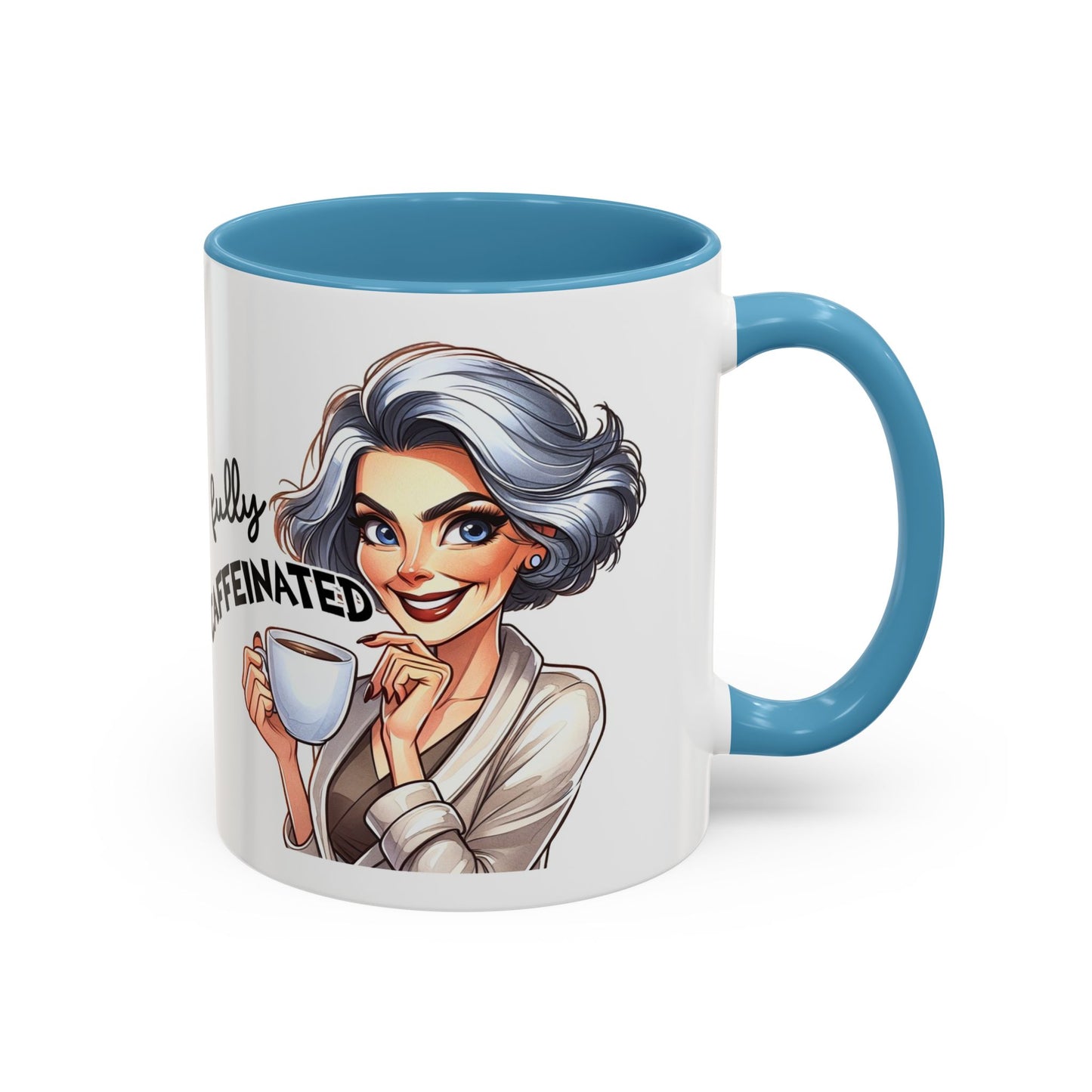 Fully Caffeinated Accent Mug - Fun Coffee Cup for Coffee Lovers, Unique Gift for Tea Drinkers, Funny Kitchen Decor, Motivational Mug, [...]