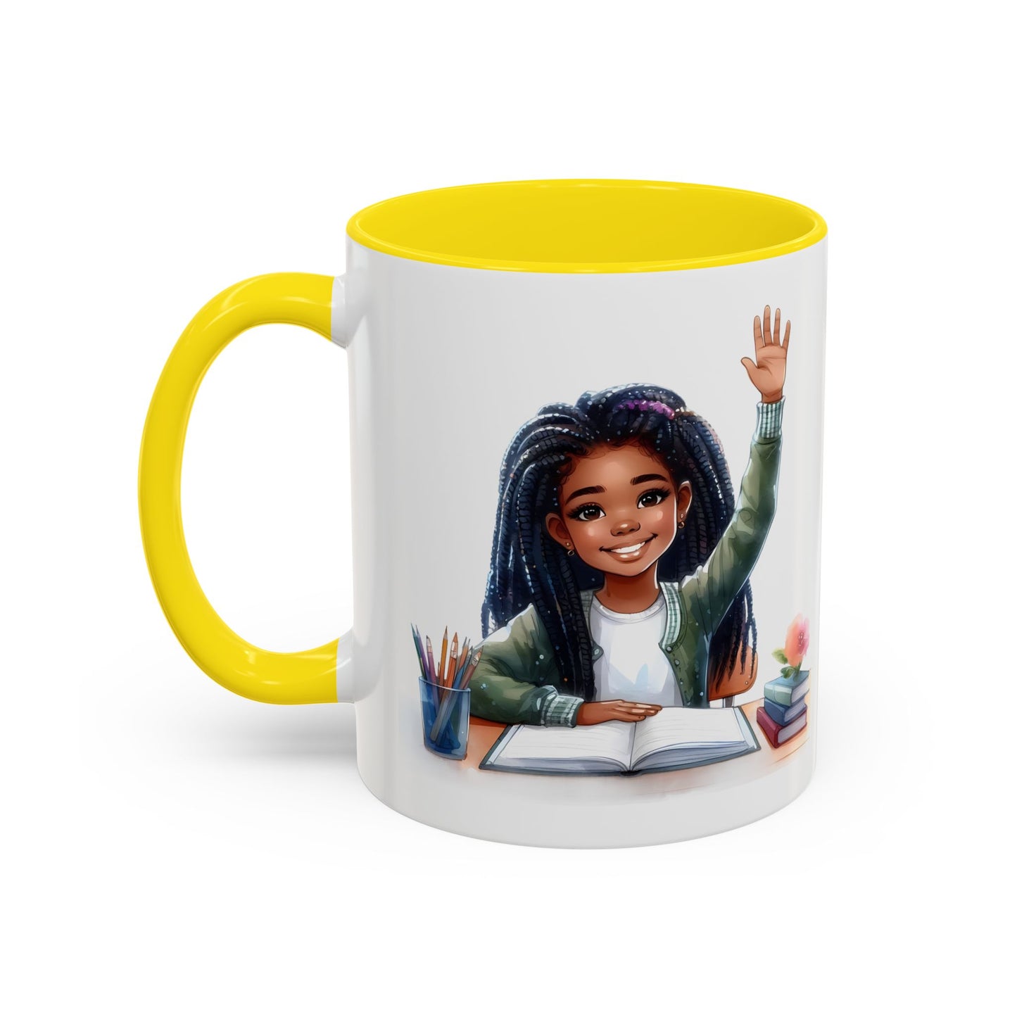 Charming Coffee Mug for Education Lovers, Black Accent Mug, Inspirational Teacher Gift, Cute School Mug, Study Buddy, Personalized [...]