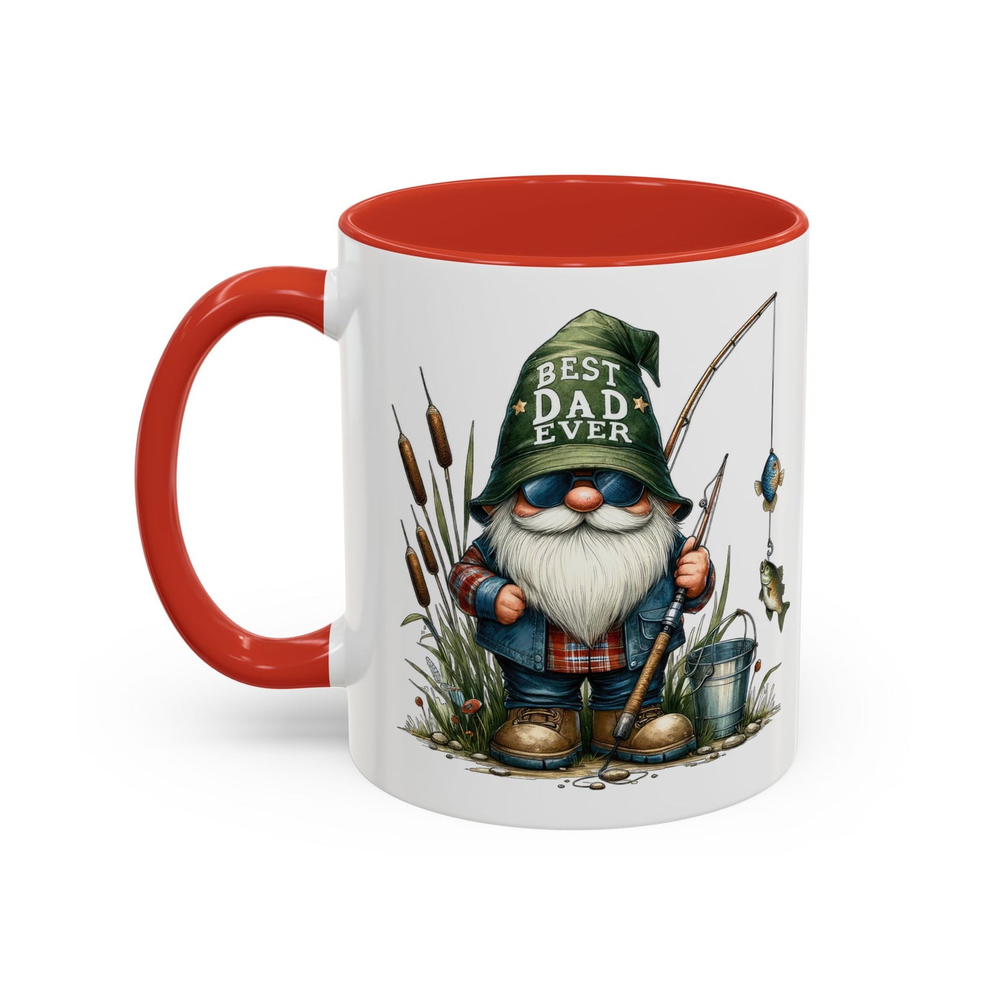 Fishing Gnome Mug – Best Dad Ever, Perfect Gift for Father's Day, Fisherman Coffee Cup, Unique Gifting for Dads, Fun Dad Mugs