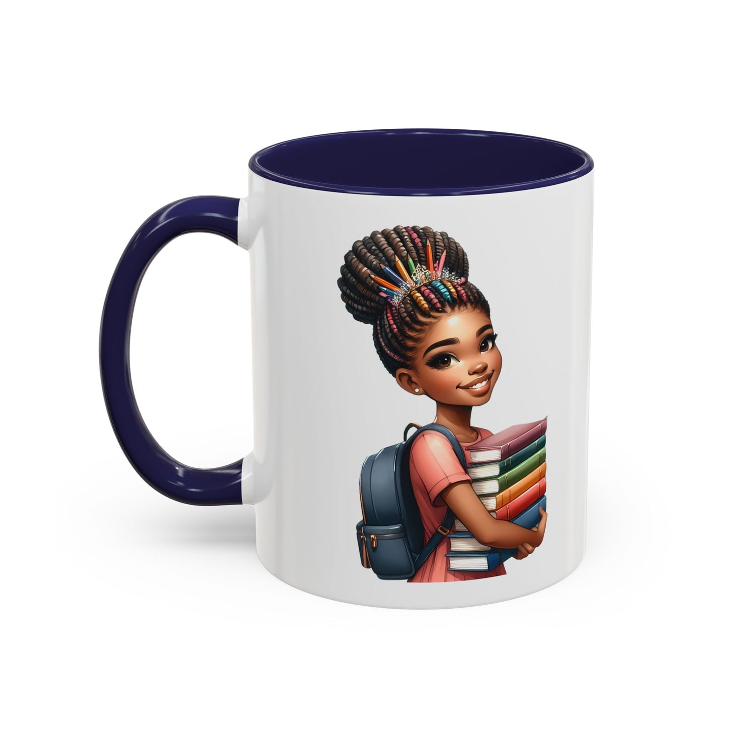 Accent Coffee Mug with Empowering Design, Student Gift, Books Lover Mug, Motivational Cup, School Supplies