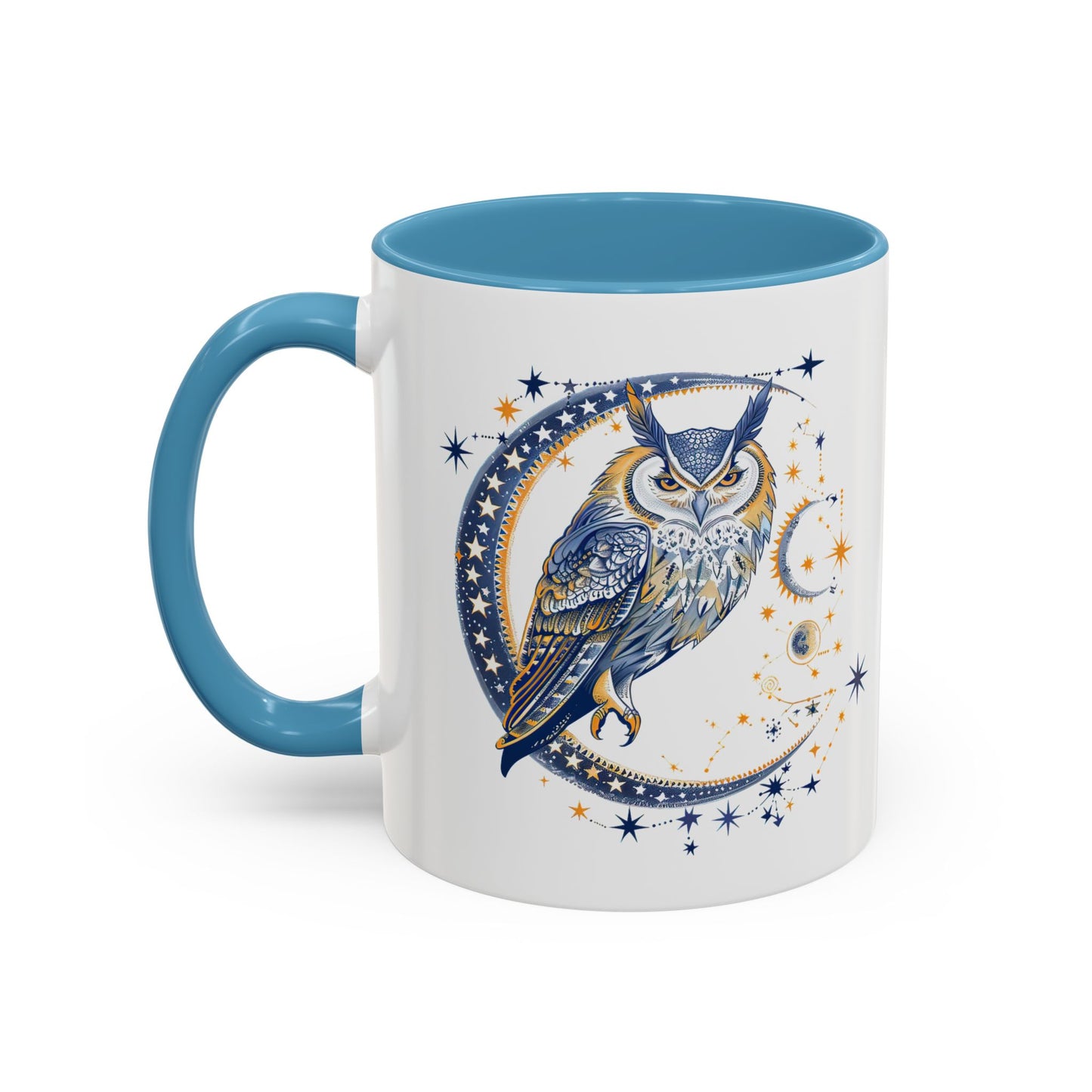 Celestial Owl Coffee Mug | Starry Night Mug, Astrology Gift, Owl Lover Cup, Unique Drinking Vessel, Enchanted Home Decor