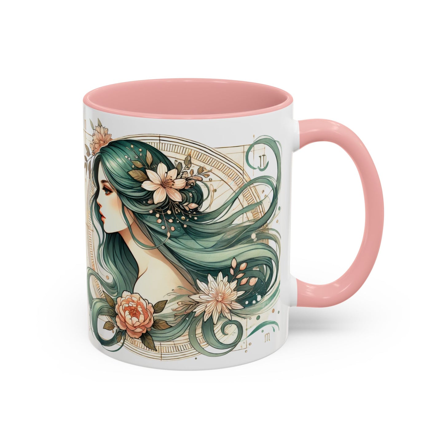 Elegant Floral Accent Coffee Mug - 11oz & 15oz