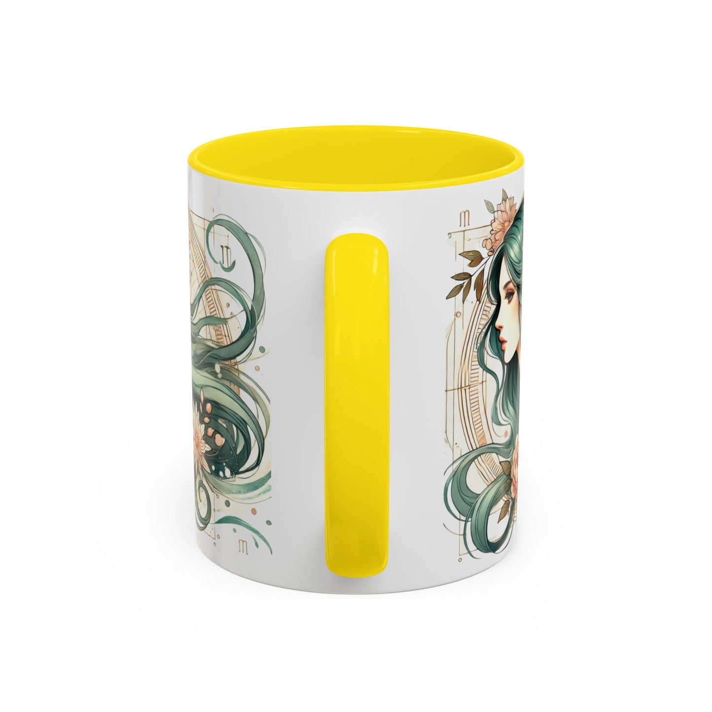 Elegant Floral Accent Coffee Mug - 11oz & 15oz