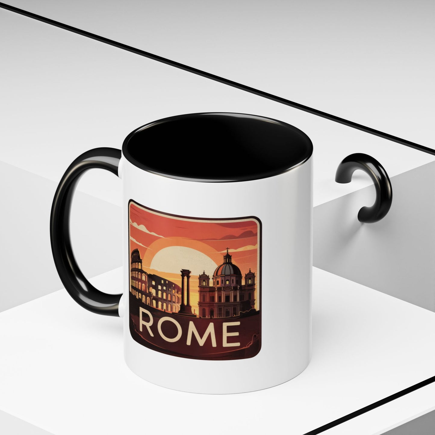 Rome Skyline Accent Coffee Mug, Travel Gift, Coffee Lovers, Home Decor, Unique Souvenir