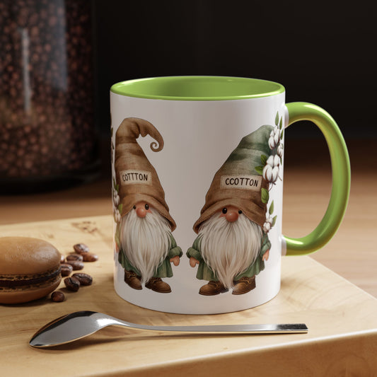 Gnome-Themed Accent Coffee Mug with Floral Design, Perfect for Gifting, Home Decor, Cozy Mornings, Tea Lovers, Housewarming