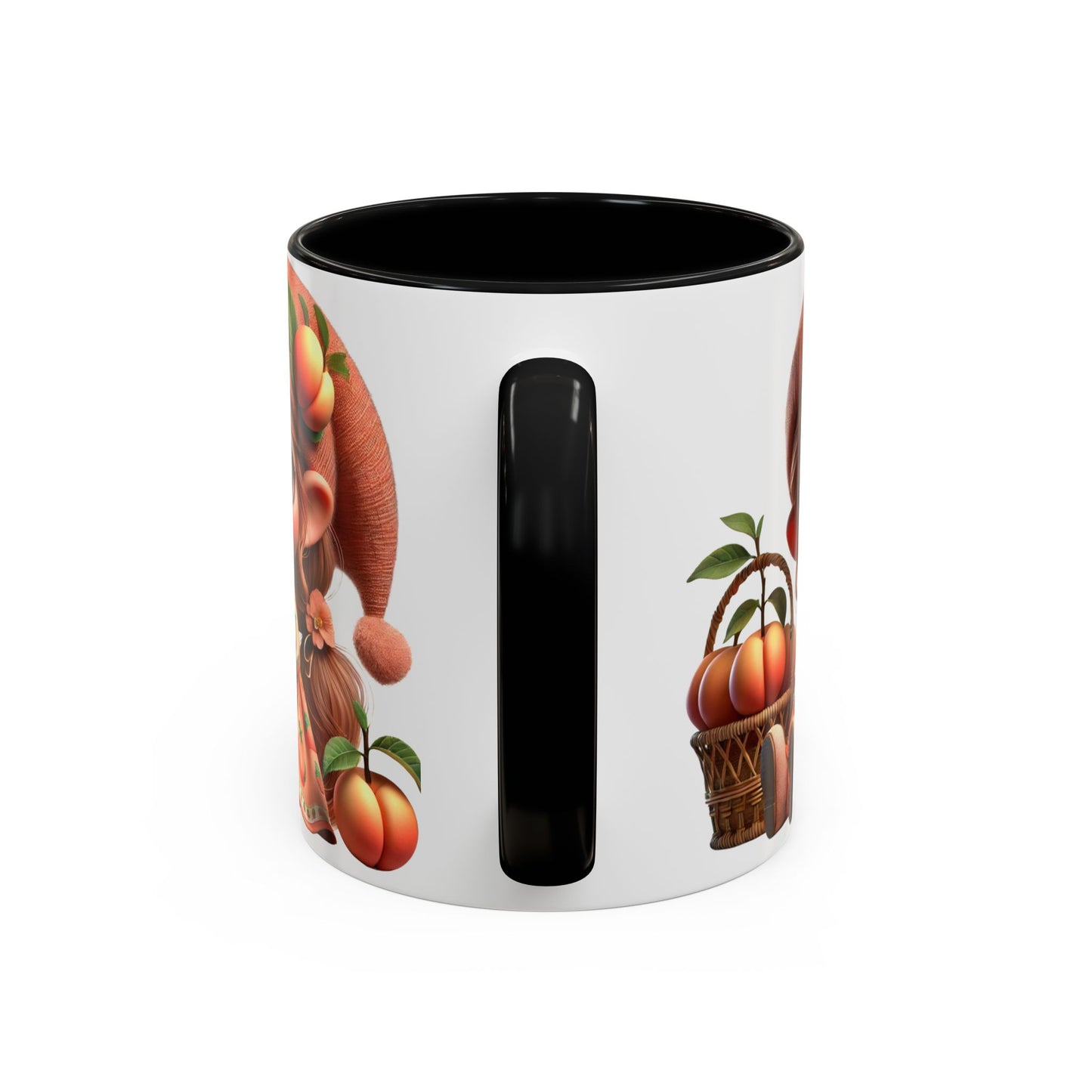 Cute Peach Character Accent Coffee Mug - Ideal for Cozy Mornings