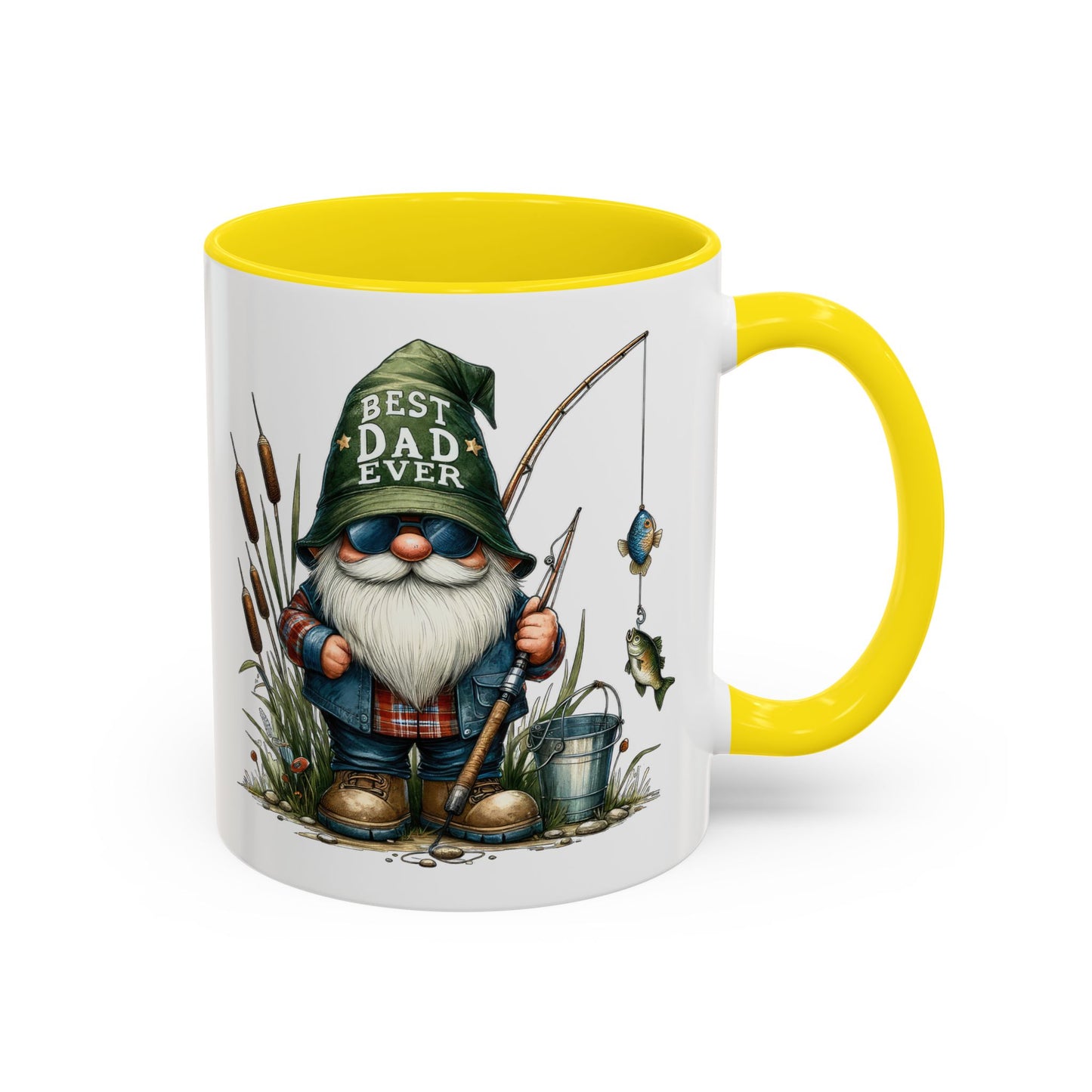 Fishing Gnome Mug – Best Dad Ever, Perfect Gift for Father's Day, Fisherman Coffee Cup, Unique Gifting for Dads, Fun Dad Mugs