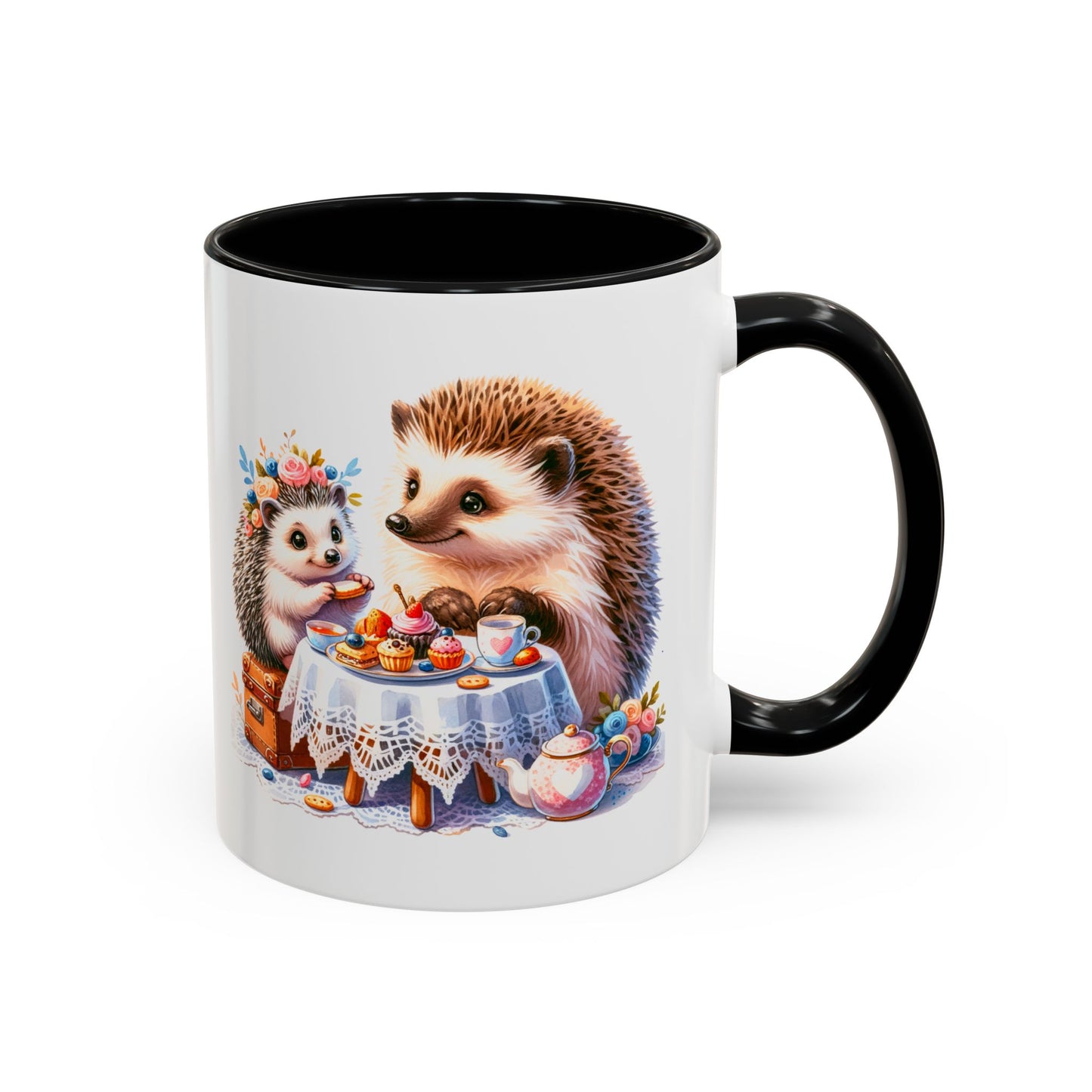 Adorable Hedgehog Accent Coffee Mug - Cute Animal Lover Gift, Nature Coffee Cup, Home & Kitchen Decor, Perfect for Friends & Family