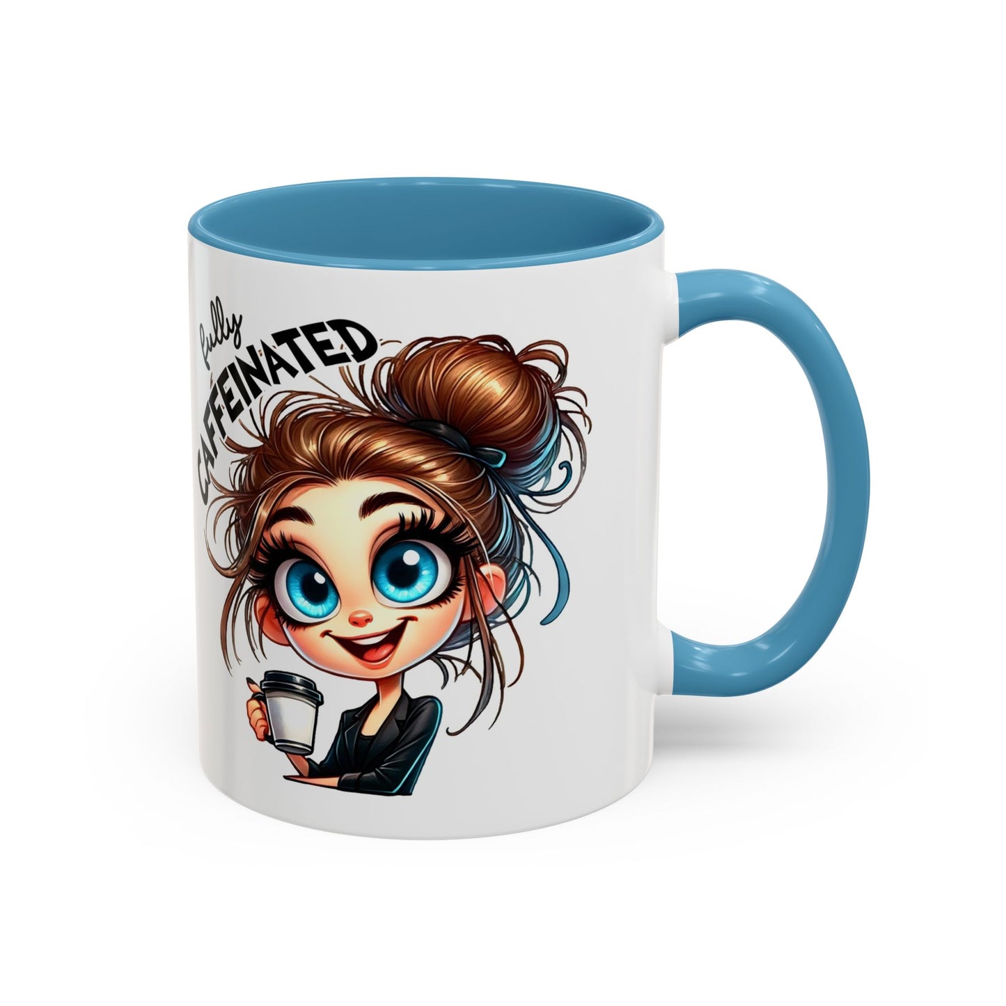 Cute Caffeinated Coffee Mug, Fun Gift for Coffee Lovers, Cute Mug for Home Office, Perfect for Birthdays, Holidays, Relaxation