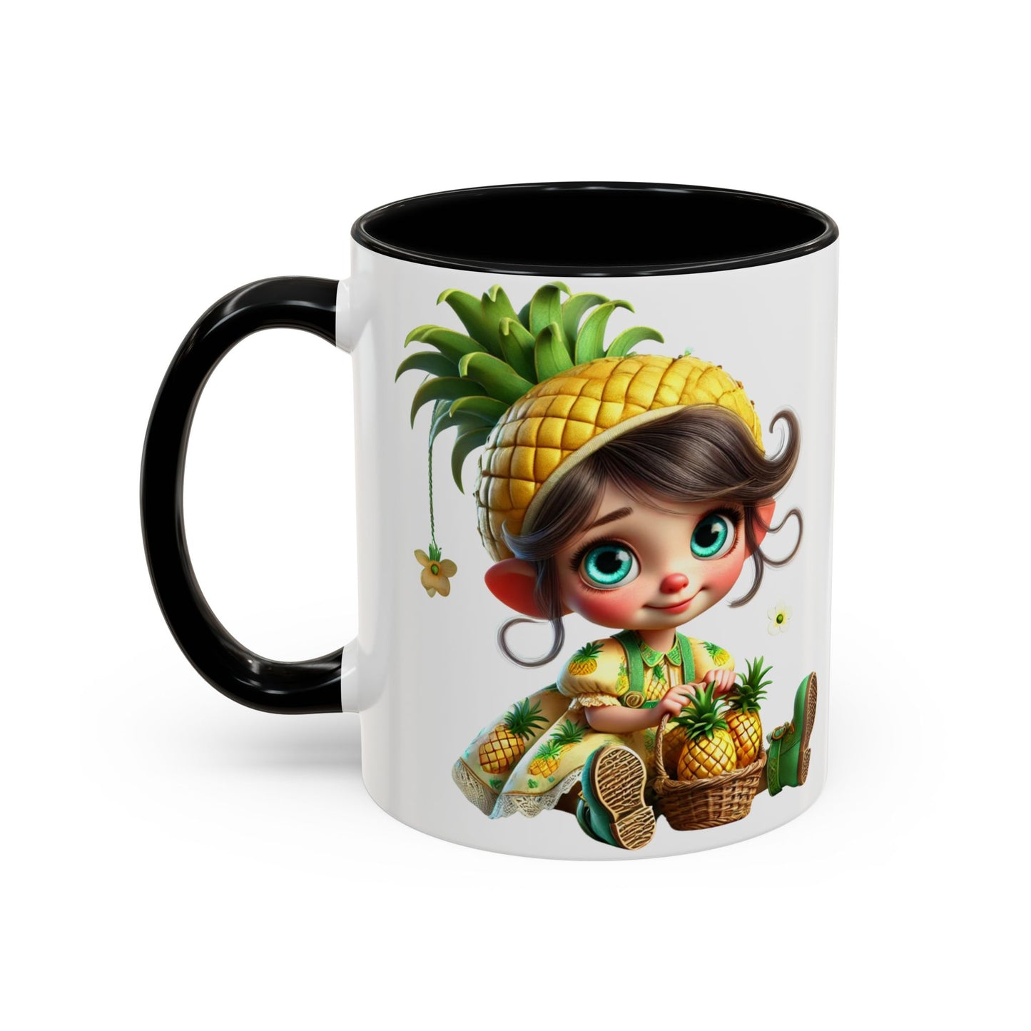 Pineapple-themed Accent Coffee Mug - Tropical Fun for Every Sip