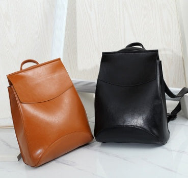 New Japanese and Korean version of leather bag, three shoulder bag, casual bag