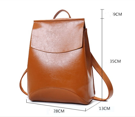 New Japanese and Korean version of leather bag, three shoulder bag, casual bag