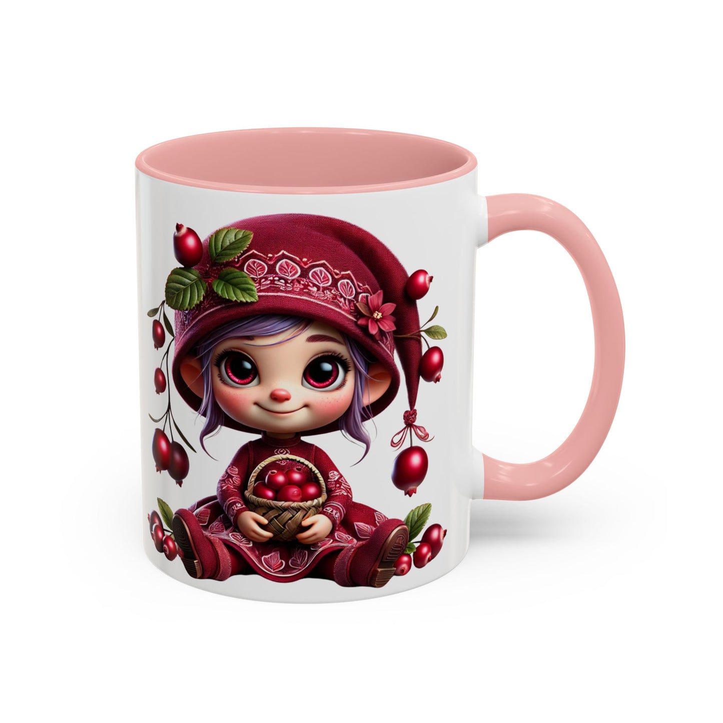 Cute Cherry Character Coffee Mug - 11oz & 15oz, Perfect for Cozy Mornings