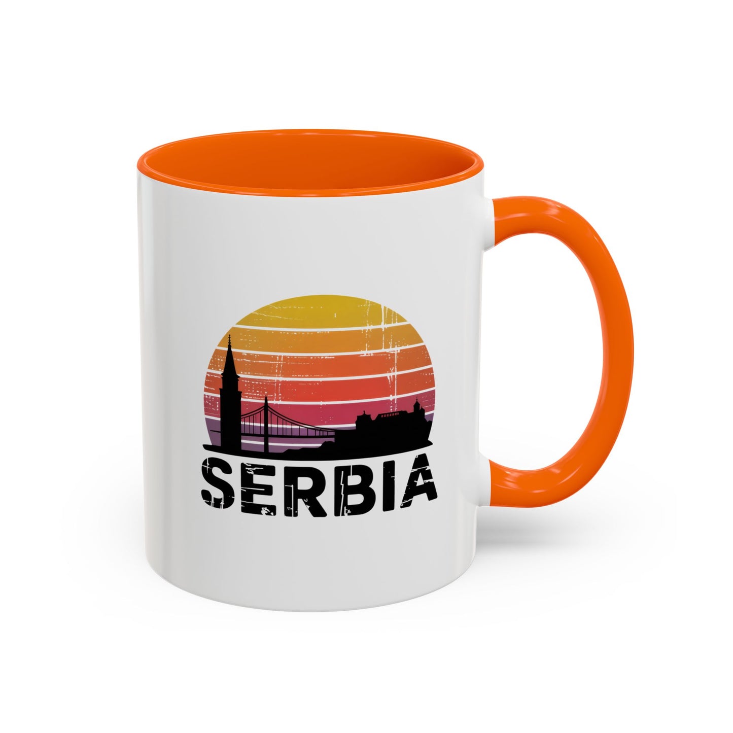 Serbia Sunset Accent Coffee Mug - Perfect for Travel Lovers, Gift for Friends or Family, Great for Home/Office Decor, Unique Souvenir