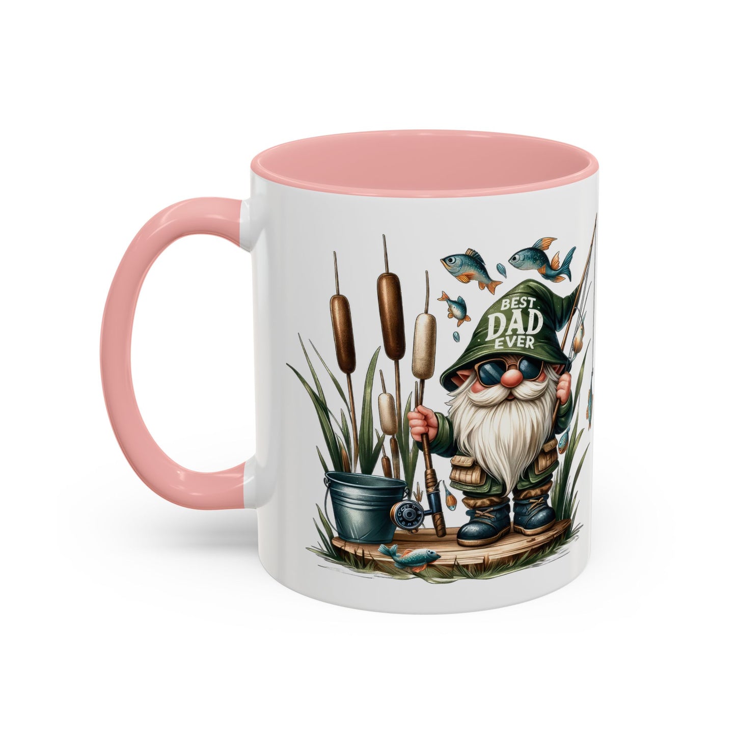 Fishing Gnome Coffee Mug, Best Dad Ever, Father's Day Gift, Dad's Mug, Gnome Decor, Outdoor Lover's Cup