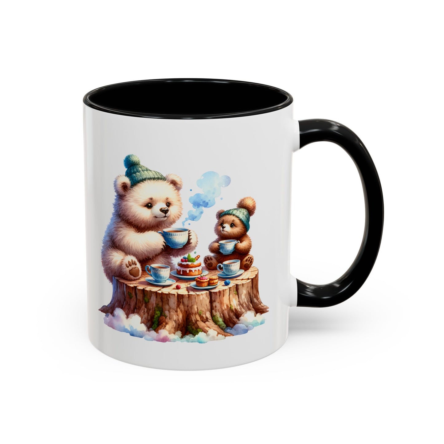 Whimsical Bear Tea Party Mug | Cute Animal Lover Coffee Cup, Gift for Kids, Nursery Decor, Birthday, Holiday Essentials
