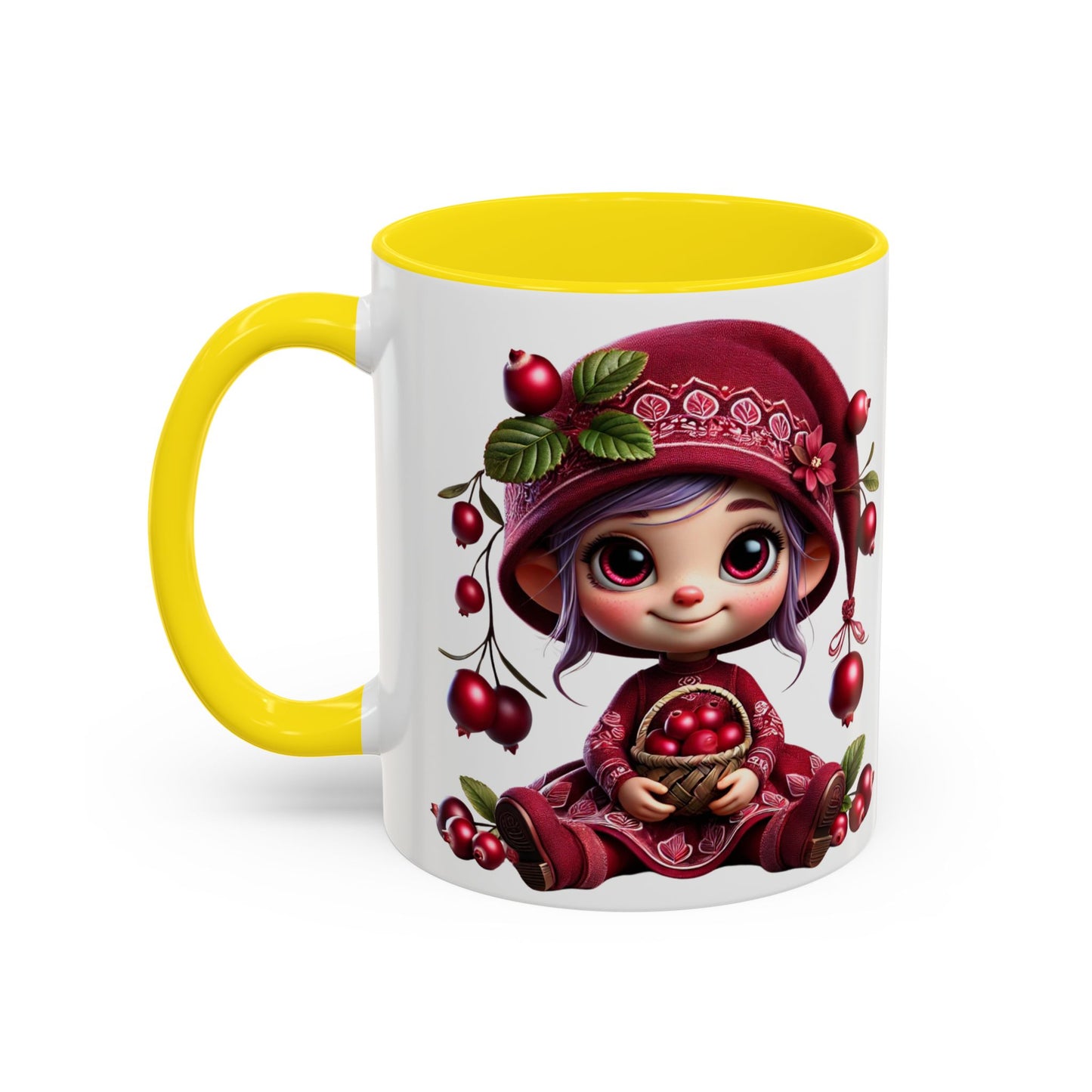 Cute Cherry Character Coffee Mug - 11oz & 15oz, Perfect for Cozy Mornings