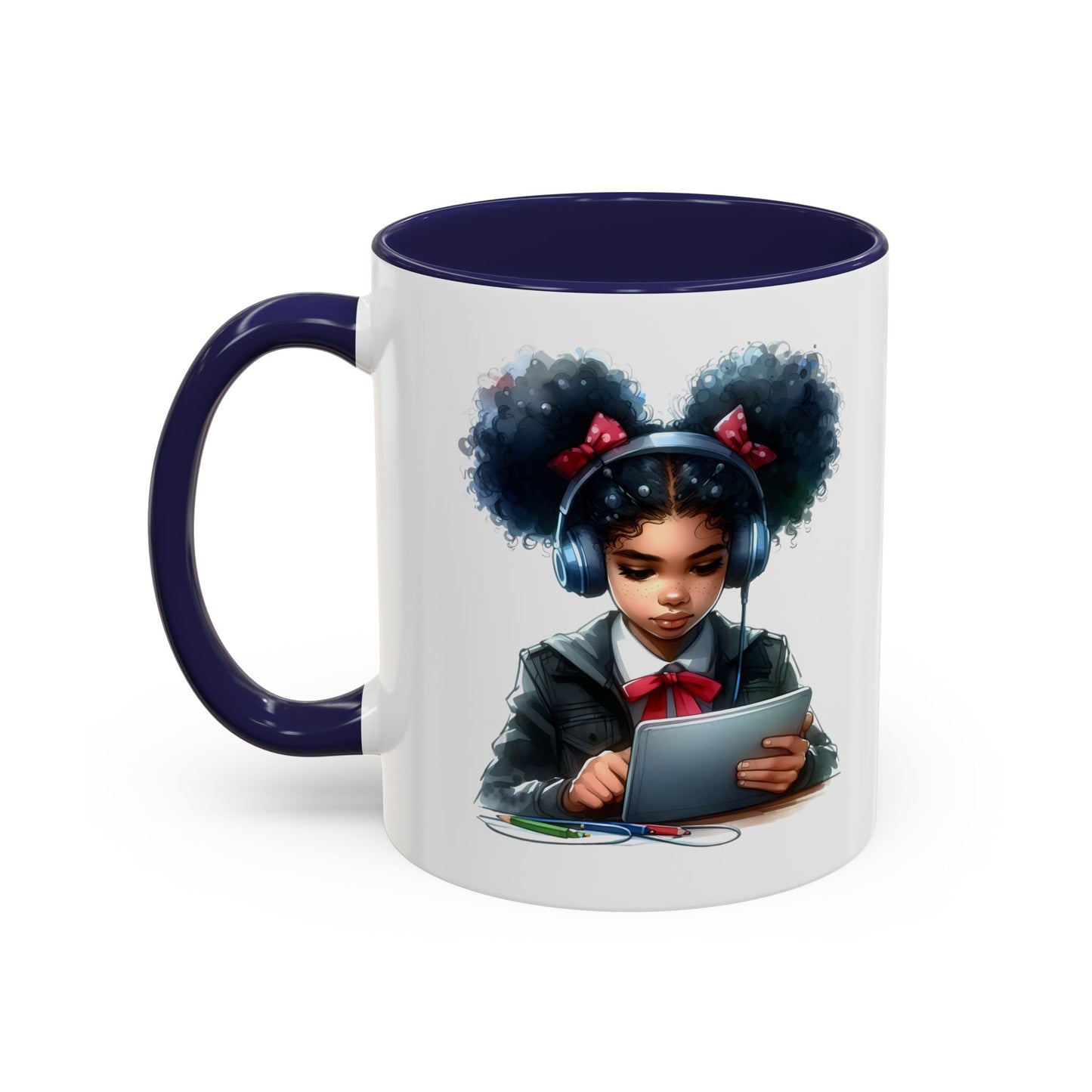 Chic Student Accent Coffee Mug | Ideal for Study Sessions, Gifts for Students, Home Office Decor, Birthday Surprise, Cozy Vibes