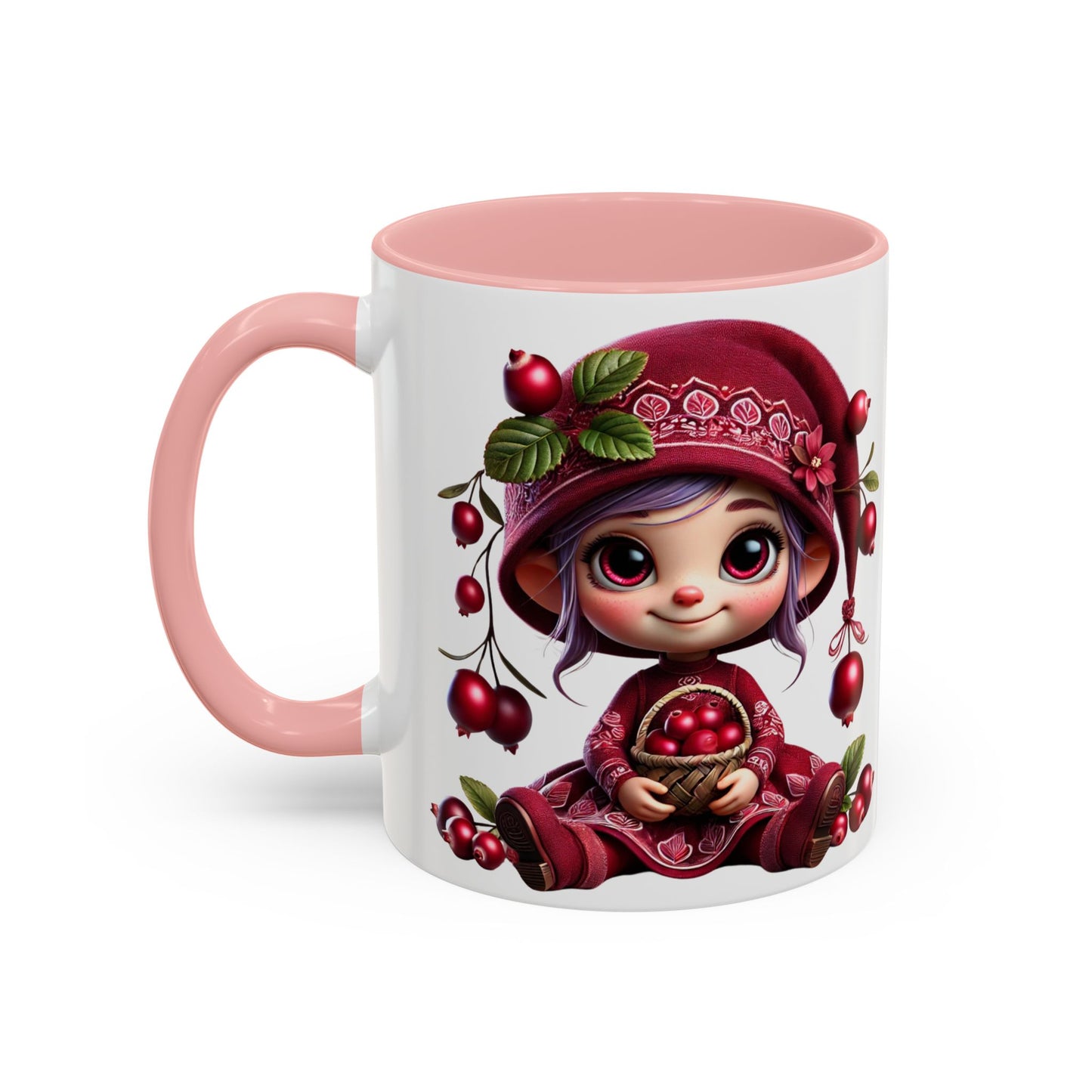 Cute Cherry Character Coffee Mug - 11oz & 15oz, Perfect for Cozy Mornings