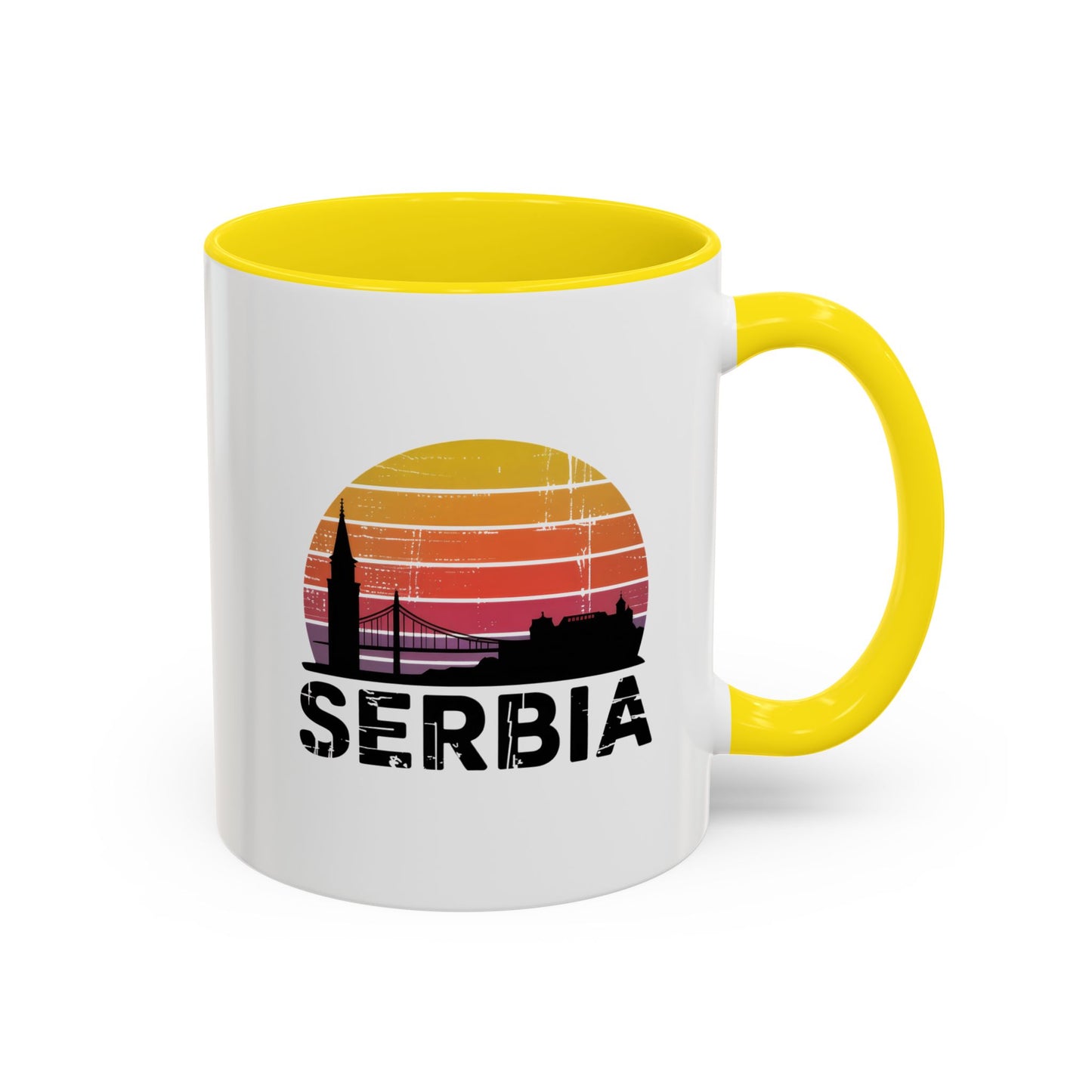 Serbia Sunset Accent Coffee Mug - Perfect for Travel Lovers, Gift for Friends or Family, Great for Home/Office Decor, Unique Souvenir