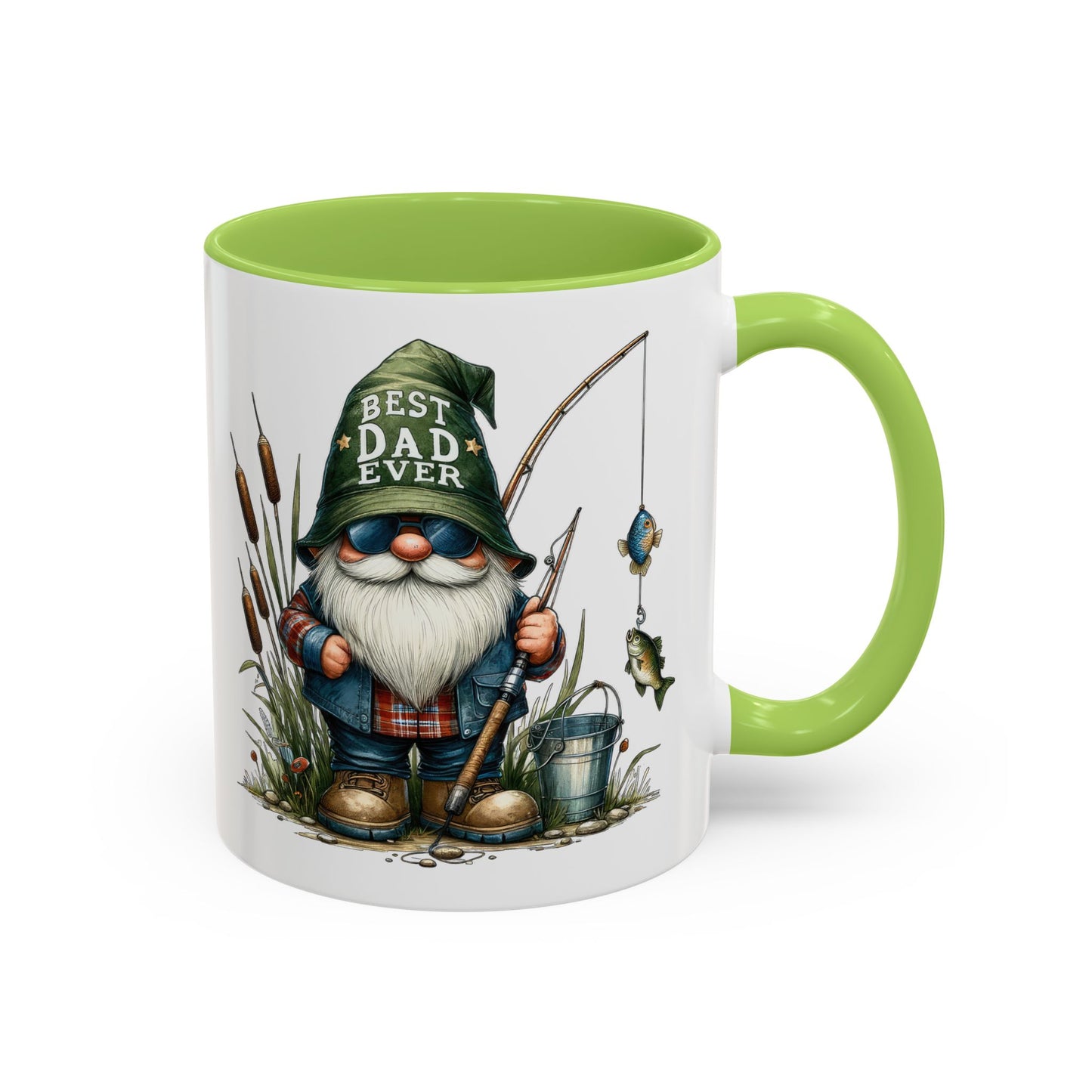 Fishing Gnome Mug – Best Dad Ever, Perfect Gift for Father's Day, Fisherman Coffee Cup, Unique Gifting for Dads, Fun Dad Mugs