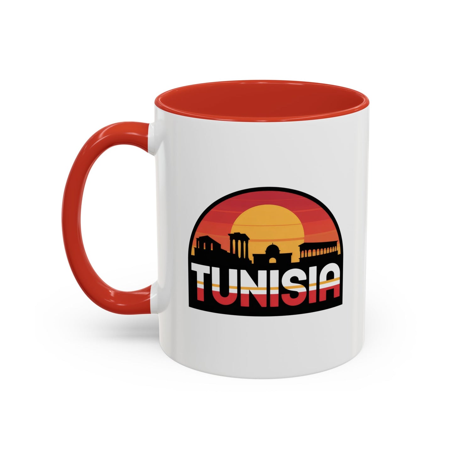 Tunisian Sunset Accent Mug, Coffee Lover Gift, Travel Souvenir, Unique Home Decor, Tea Mug, Vacation Memory