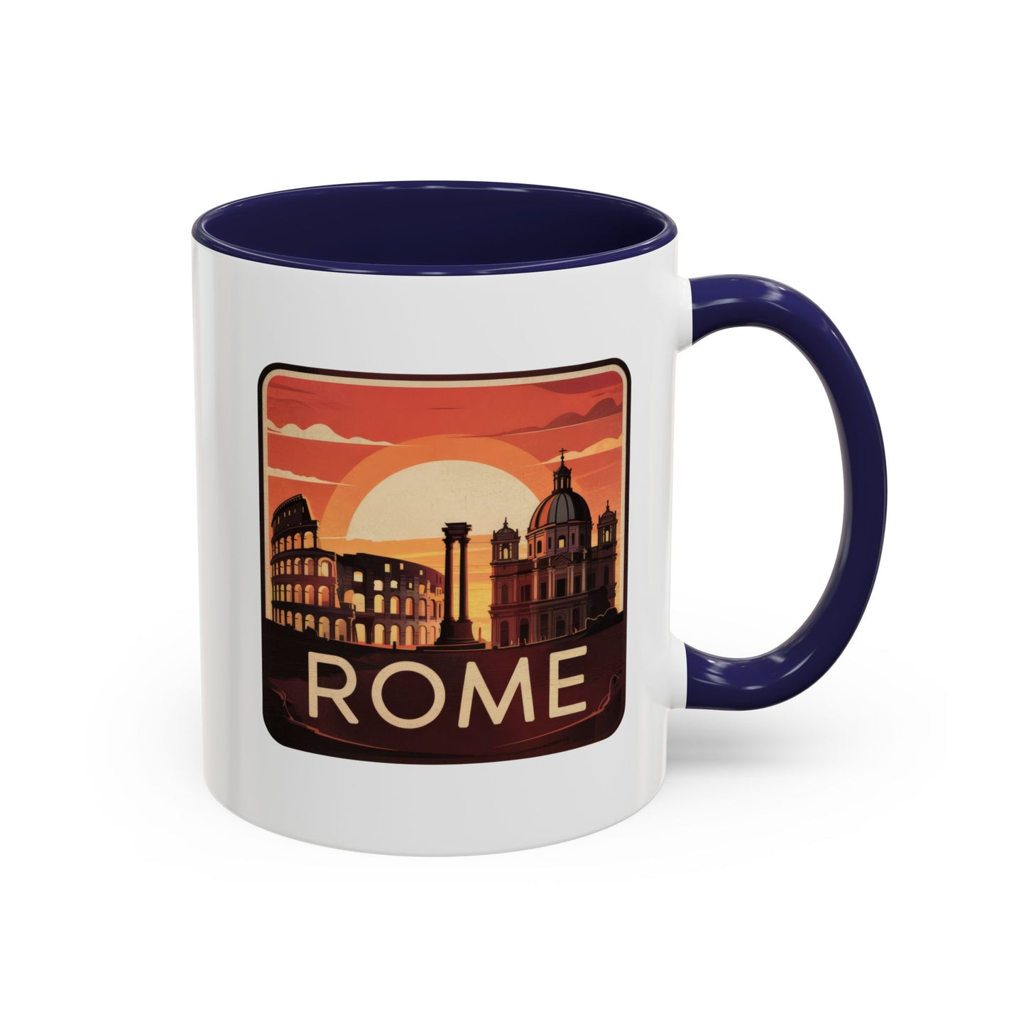 Rome Skyline Accent Coffee Mug, Travel Gift, Coffee Lovers, Home Decor, Unique Souvenir