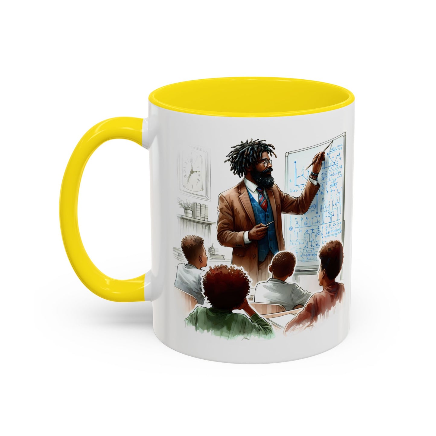 Inspirational Teacher Coffee Mug, Motivational Gift, Black Accent, Education Decor, Classroom Humor, Stylish Drinkware