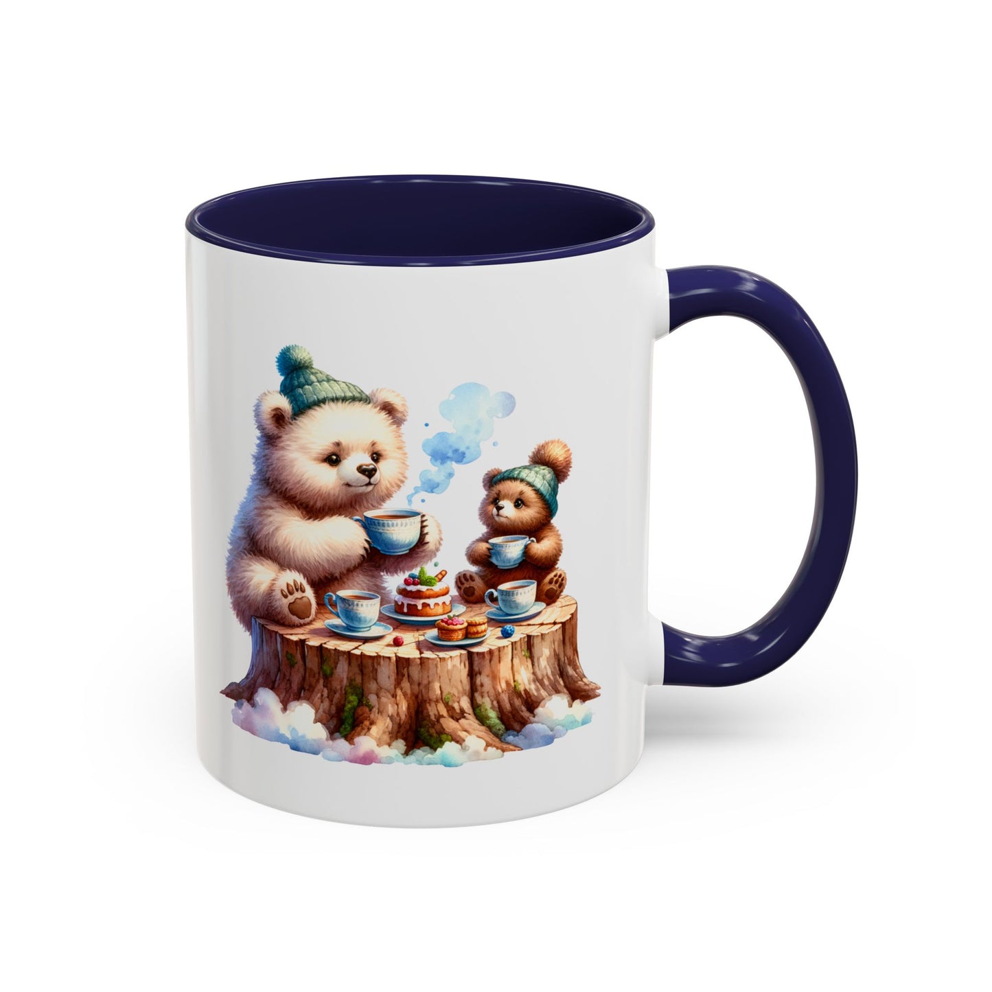 Whimsical Bear Tea Party Mug | Cute Animal Lover Coffee Cup, Gift for Kids, Nursery Decor, Birthday, Holiday Essentials
