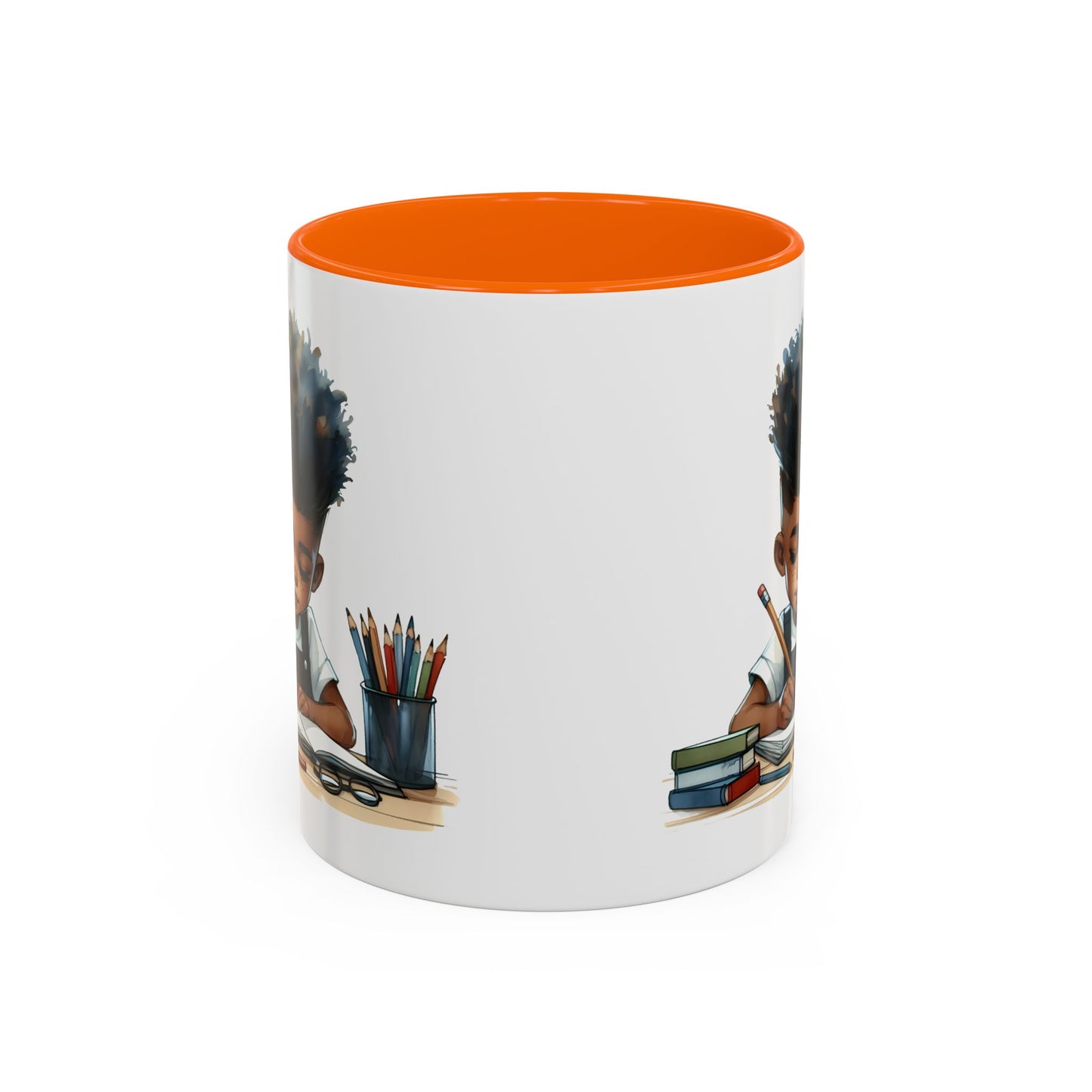 Creative Kids Coffee Mug, Black Accent Mug, Cute Student Gift, Kids Artwork Mug, Back-to-School Coffee Cup, Educational Gift Idea