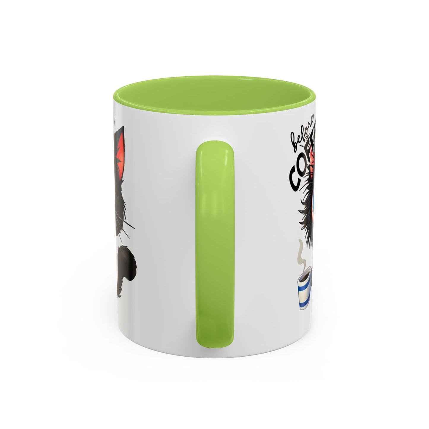 Whimsical Cat-Themed Coffee Mug, Fully Caffeinated, Gift for Cat Lovers, Fun Kitchen Decor, Birthday Gift, Unique Coffee Lover Mug