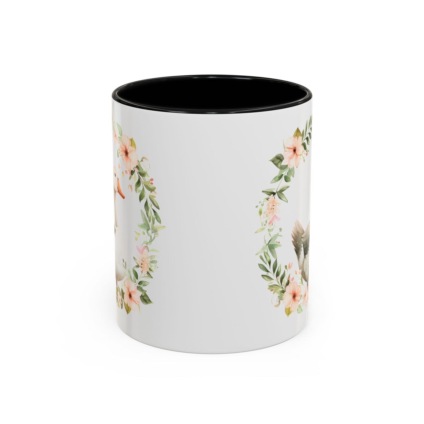 Floral Goose Accent Coffee Mug | Nature Lover Gift, Home Decor, Coffee Lover, Office Mug, Mother's Day Gift