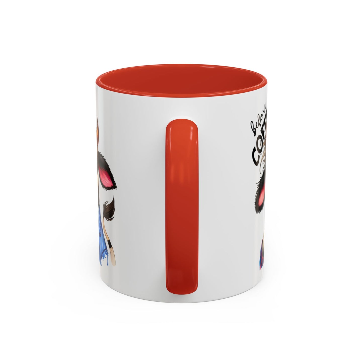 Caffeinated Cow Mug, Cute Animal Coffee Cup, Farmhouse Kitchen Gift, Fun Ceramic Mug for Coffee Lovers, Unique Drinkware for Holidays